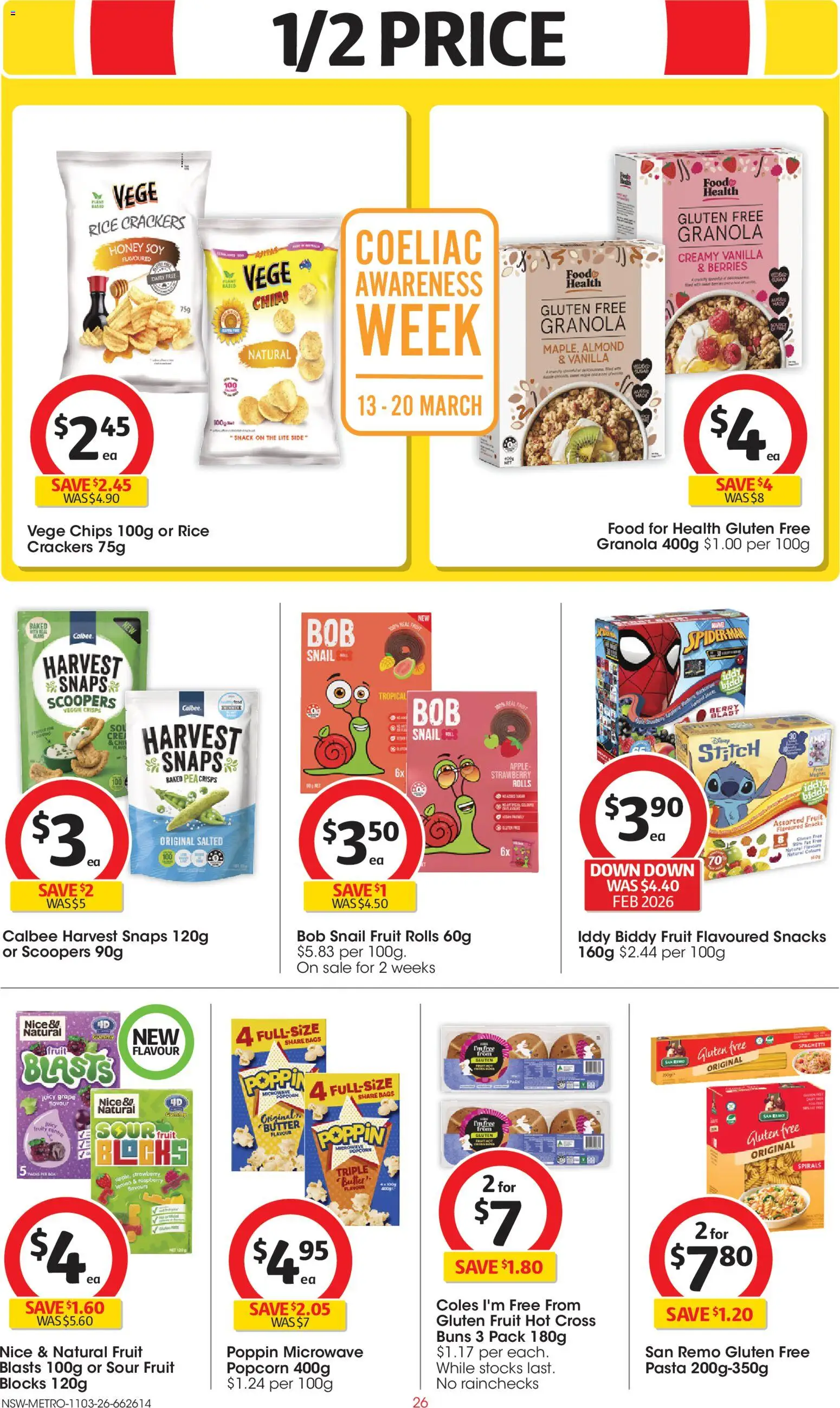Coles catalogue - valid from 11.03.2026 | Page: 26 | Products: Dairy, Honey, Popcorn, Microwave