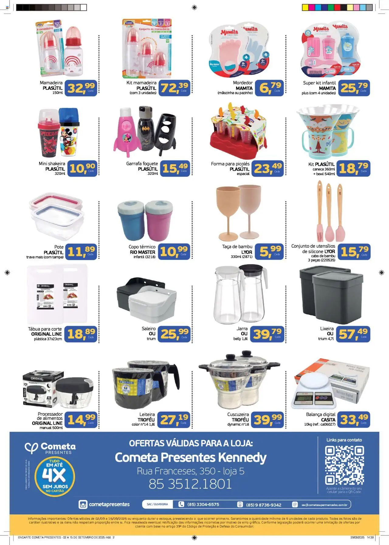 Cometa Supermercados Folheto - válido de 02.09.2025 | Página: 2 | Produtos: Processador, Mamadeira, Picolé, Câmera