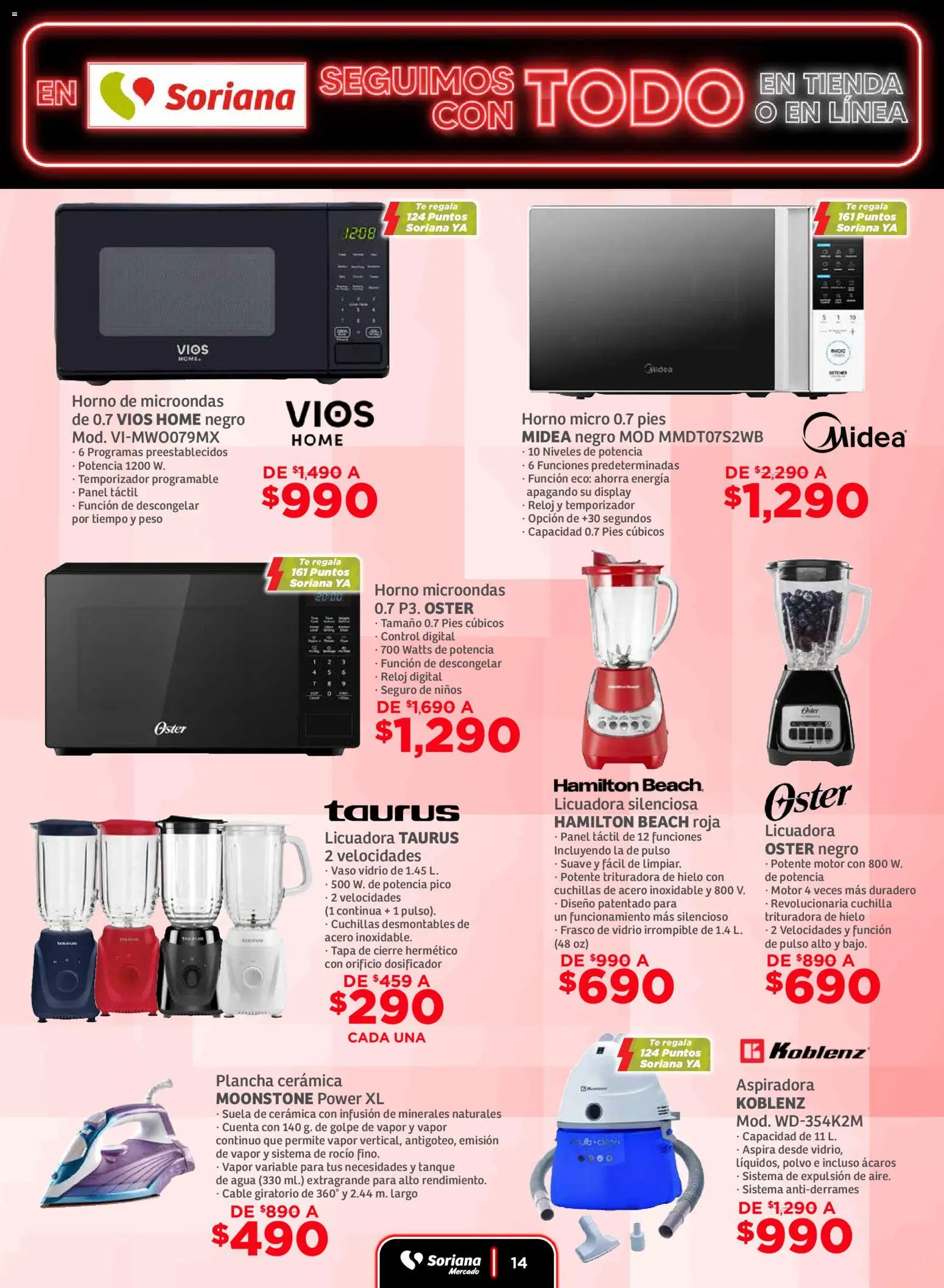 Nuevas ofertas de Soriana válidas en toda la República Mexicana desde el 19.11.2025. ¡Encuentra las mejores ofertas en Soriana - Seguimos con todo Mercado Nacional! | Página: 14 | Productos: Frasco, Cable, Té, Polvo