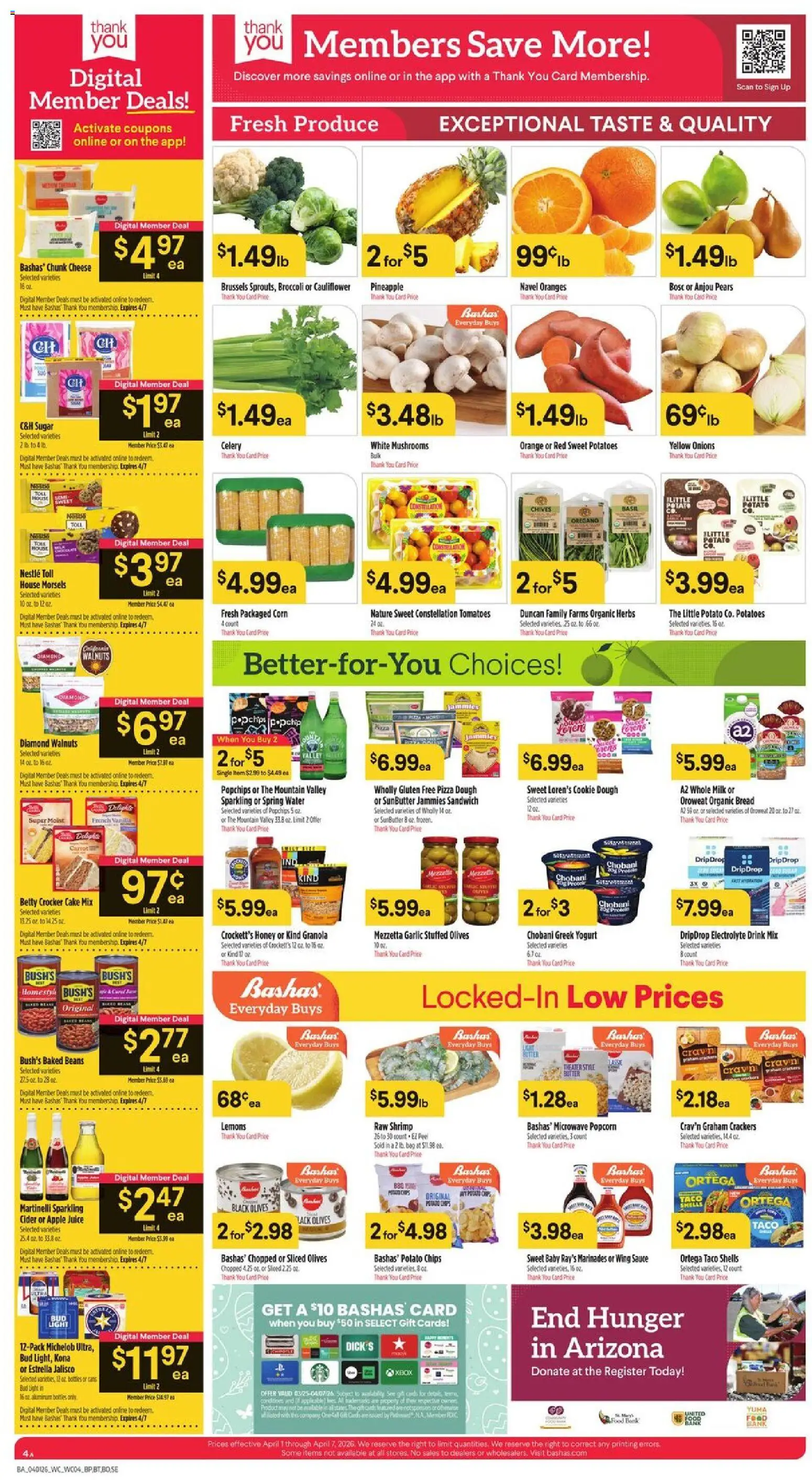 Basha's Weekly Ad - valid from 01.04.2026 | Page: 5 | Products: Corn, Chips, Water, Cauliflower