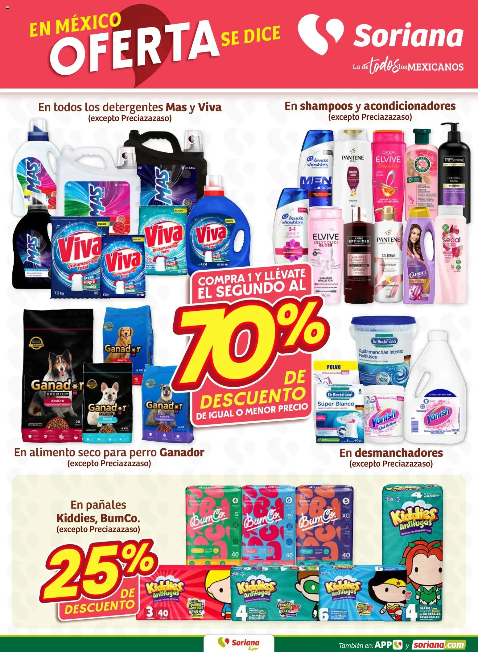 Nuevas ofertas de Soriana Fin de Semana Súper: Juárez válidas en toda la República Mexicana desde el 19.03.2026. ¡Encuentra las mejores ofertas en Soriana Fin de Semana Súper: Juárez! | Página: 4 | Productos: Quitamanchas, Pañales