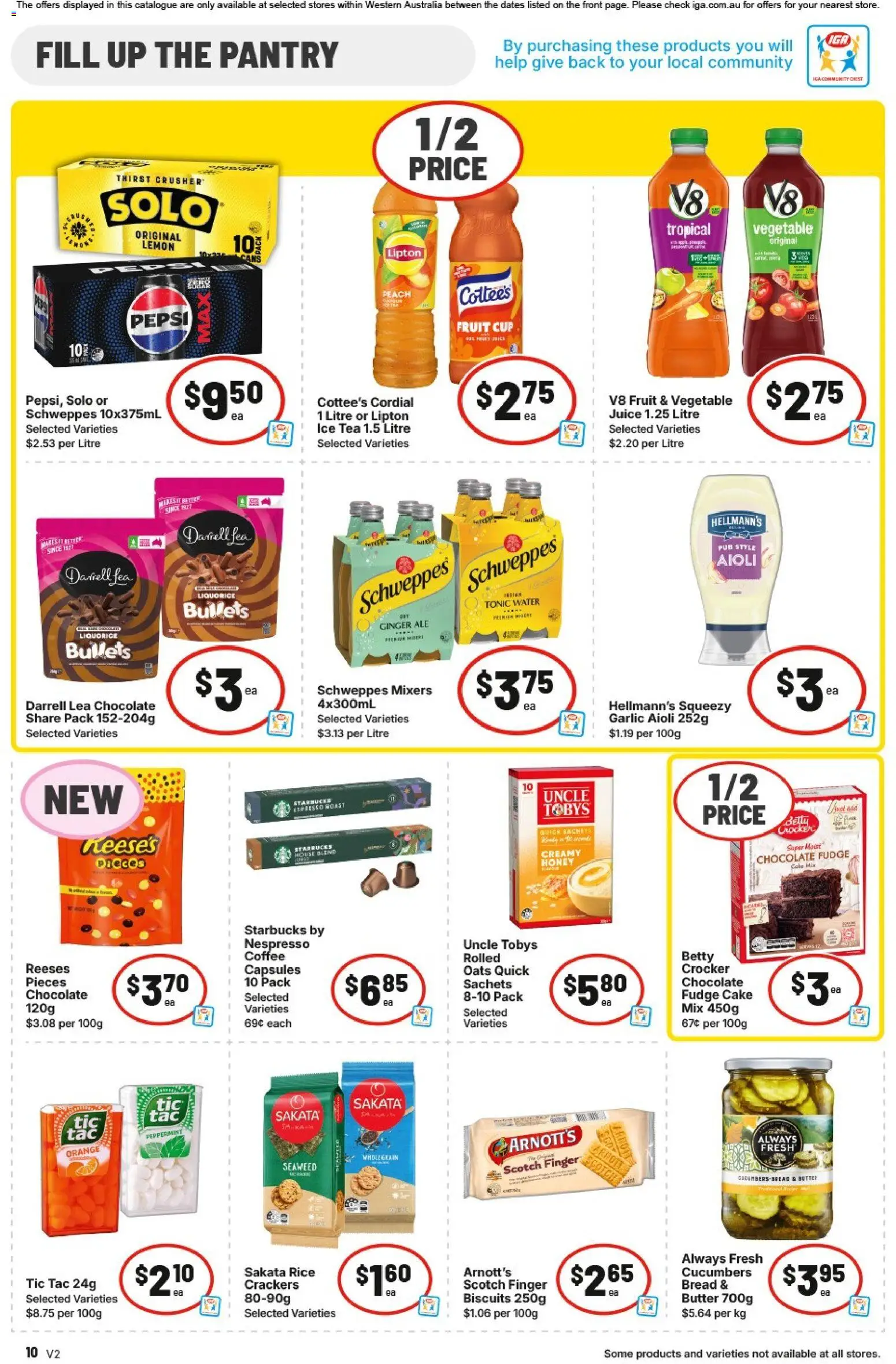 IGA catalogue - valid from 04.02.2026 | Page: 10 | Products: Crackers, Honey, Rice, Oats