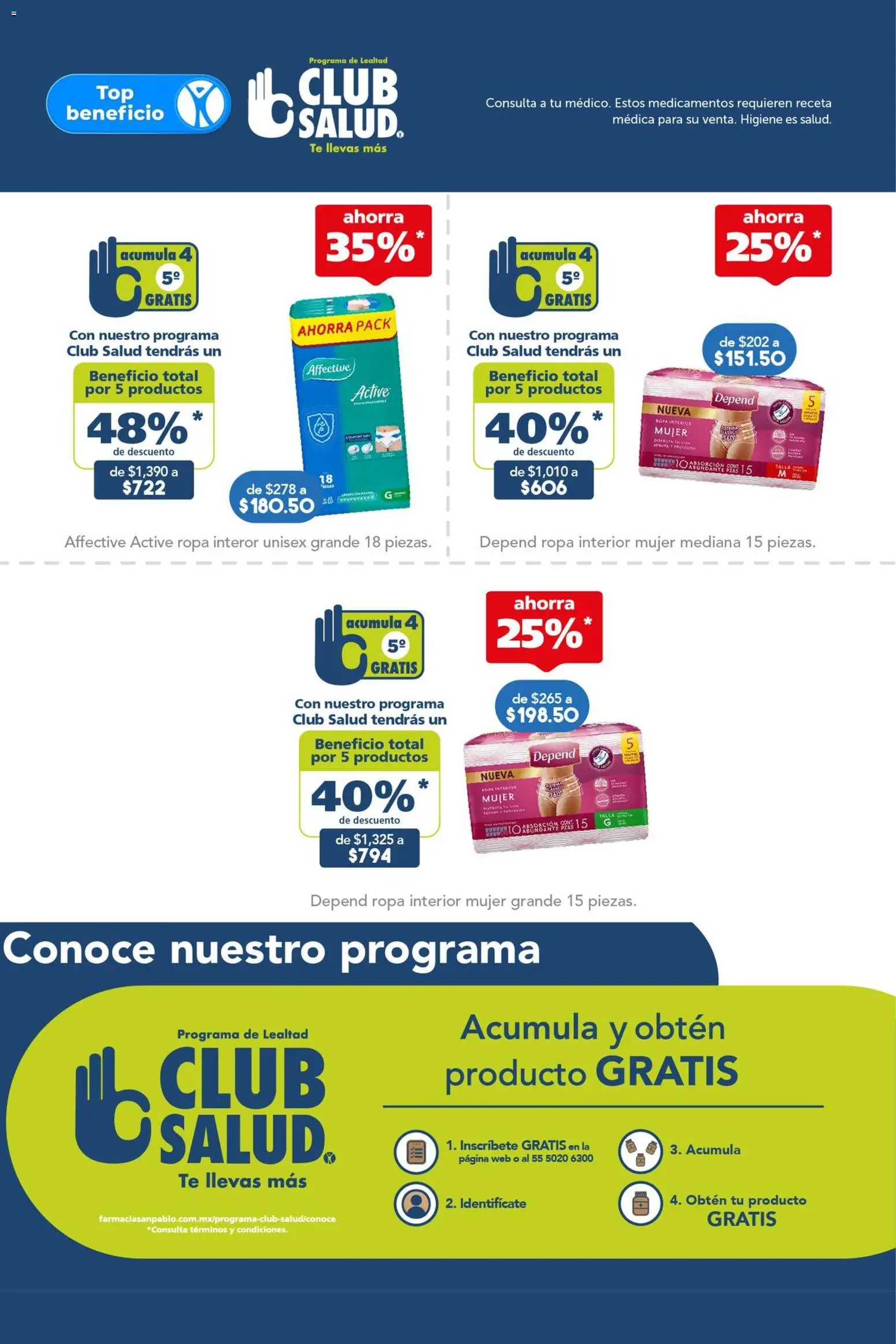 Nuevas ofertas de Farmacia San Pablo válidas en toda la República Mexicana desde el 12.04.2026. ¡Encuentra las mejores ofertas en Farmacia San Pablo catálogo! | Página: 13 | Productos: Ropa, Ropa interior, Té