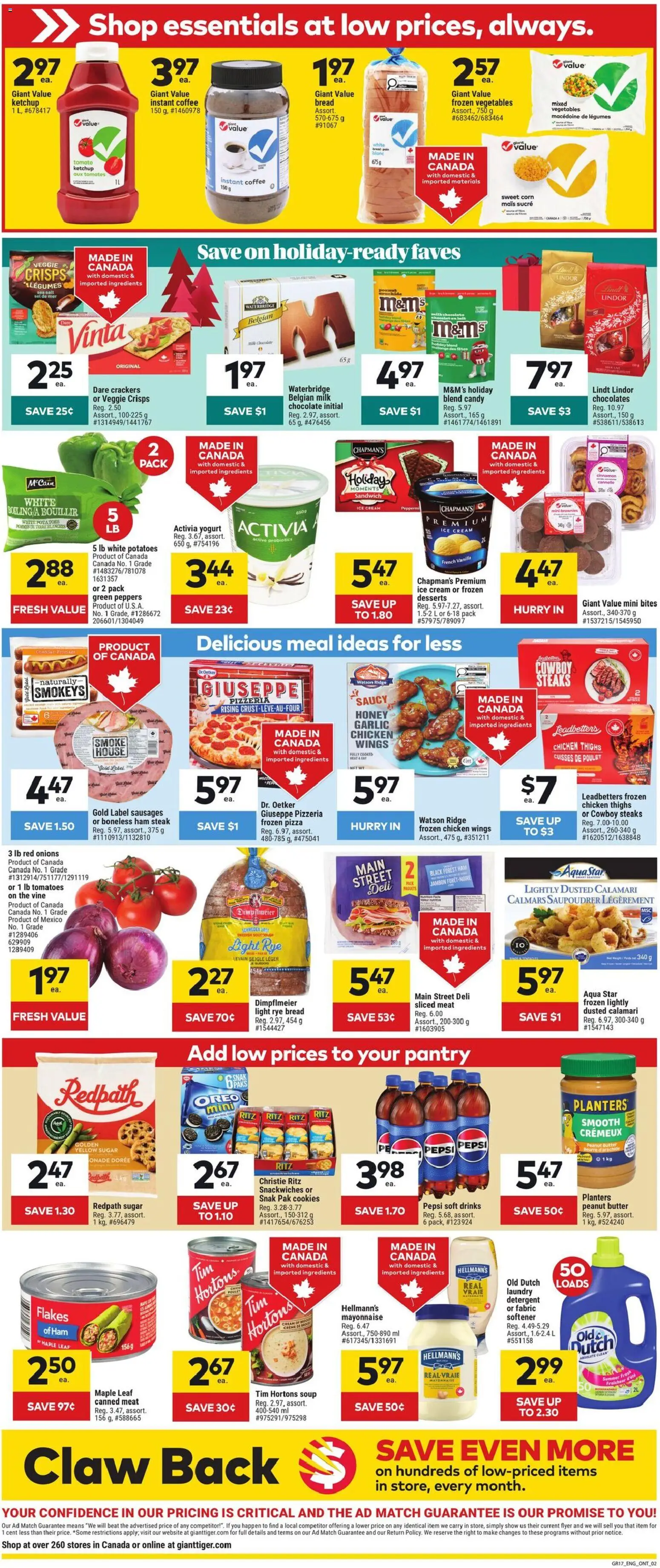 Giant Tiger flyer valid from 26.11.2025 | Page: 2 | Products: Bag, Detergent, Yogurt, Tomatoes