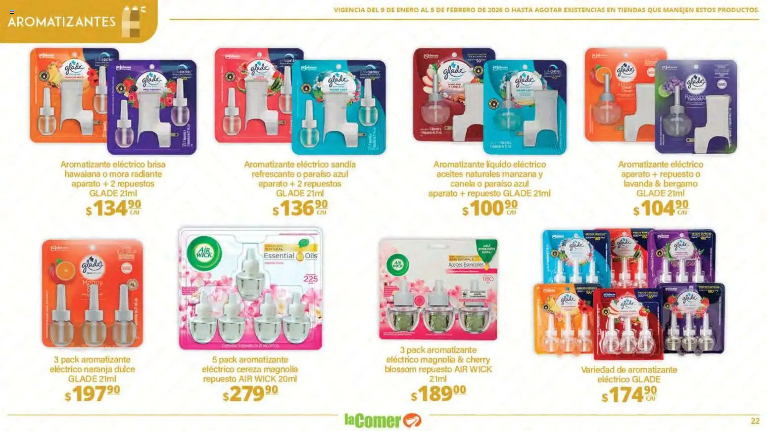 Nuevas ofertas de La Comer válidas en toda la República Mexicana desde el 09.01.2026. ¡Encuentra las mejores ofertas en La Comer folleto Limpia Desinfecta Organiza Ahorra! | Página: 22 | Productos: Sandía, Manzana, Radiante