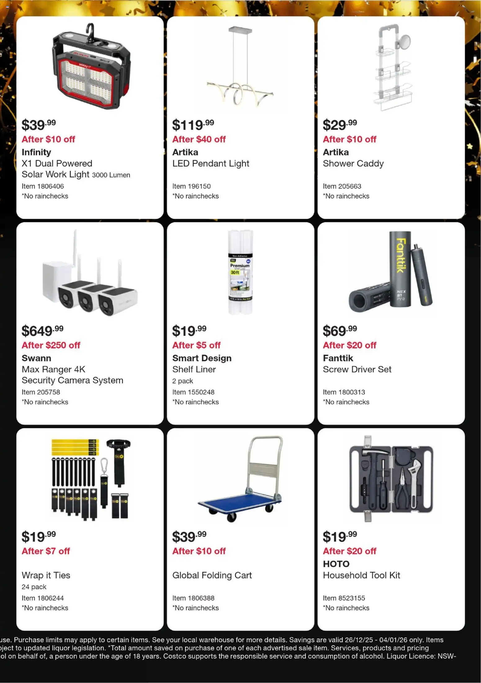 Costco catalogue - valid from 26.12.2025 | Page: 5 | Products: Household, Light, Cart, Camera