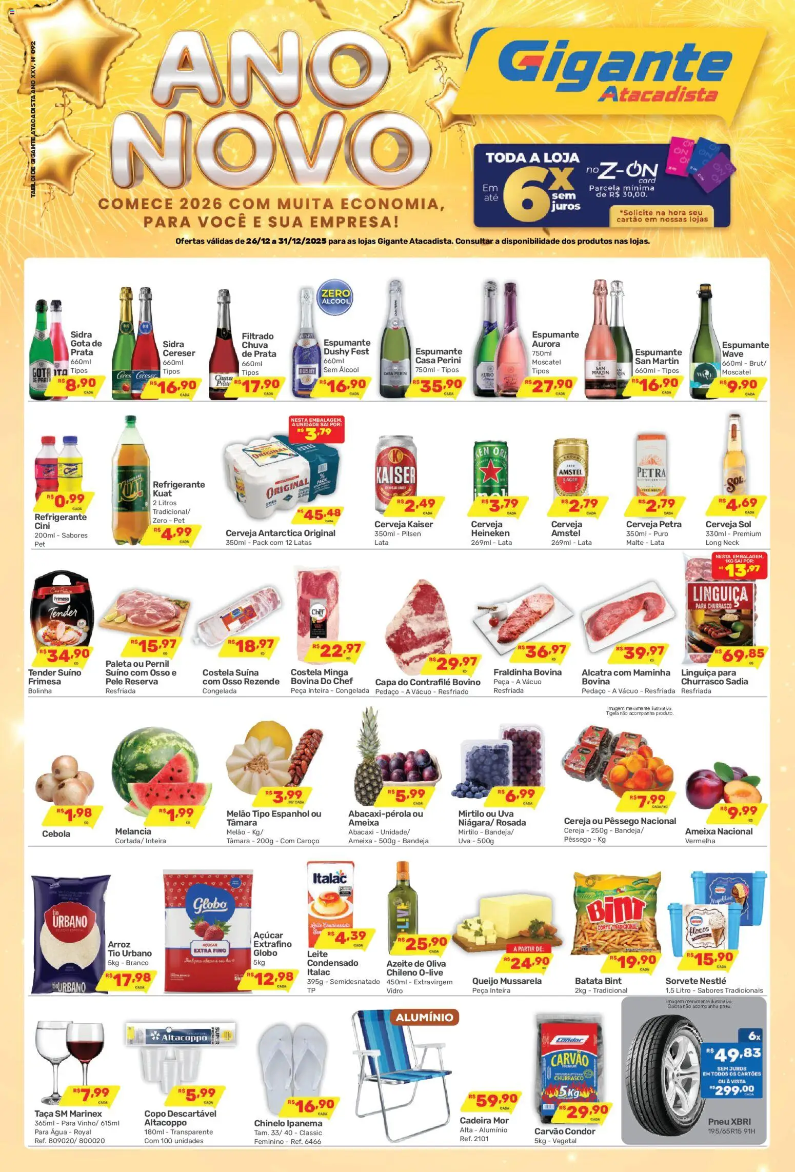 Gigante Atacadista Folheto - válido de 26.12.2025 | Página: 1 | Produtos: Cereja, Alcatra, Leite, Flocos