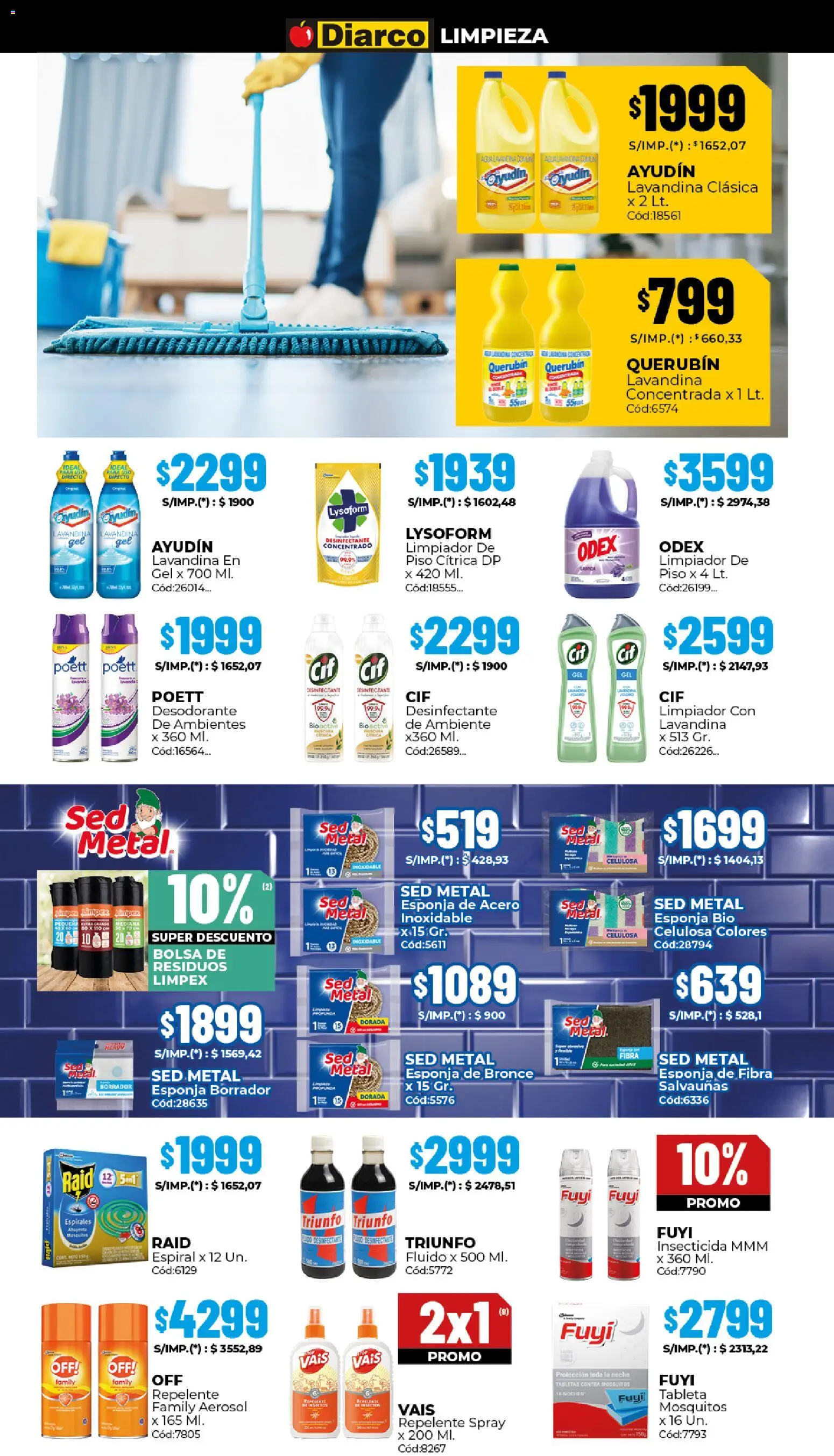 Diarco ofertas │ válido desde el 22.12.2025 | Página: 19 | Productos: Tableta, Desinfectante, Lavandina, Esponja