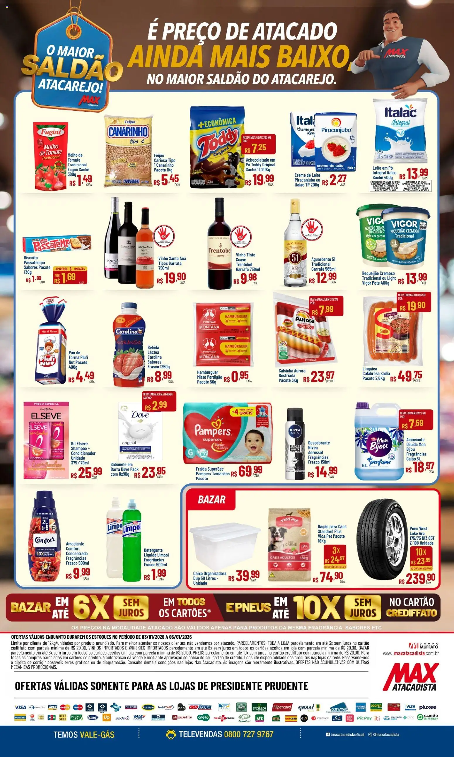 Max Atacadista Folheto - válido de 02.01.2026 | Página: 2 | Produtos: Perfume, Pão, Vinho, Dove