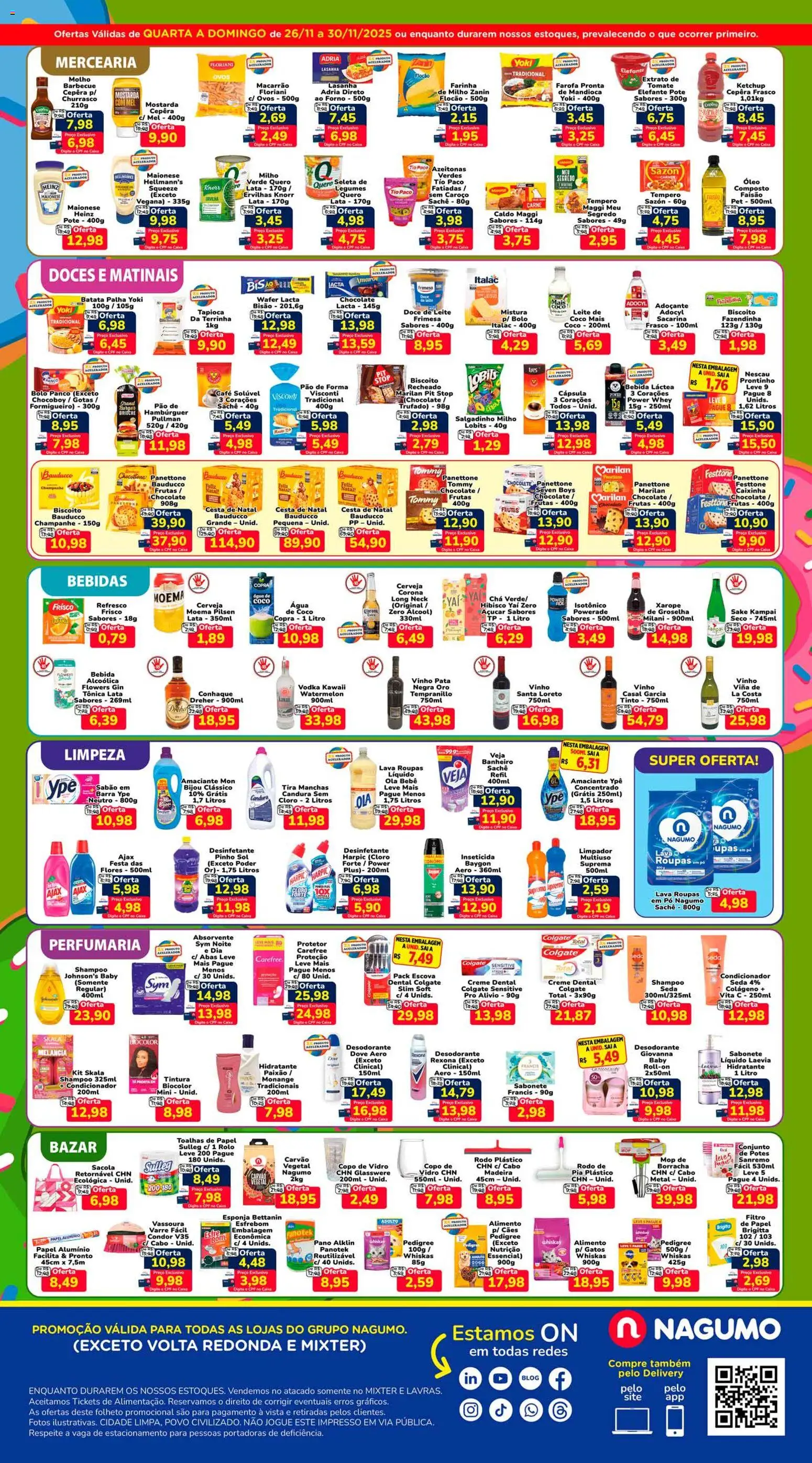Nagumo Folheto - válido de 26.11.2025 | Página: 2 | Produtos: Sabão em barra, Mop, Adoçante, Bebida