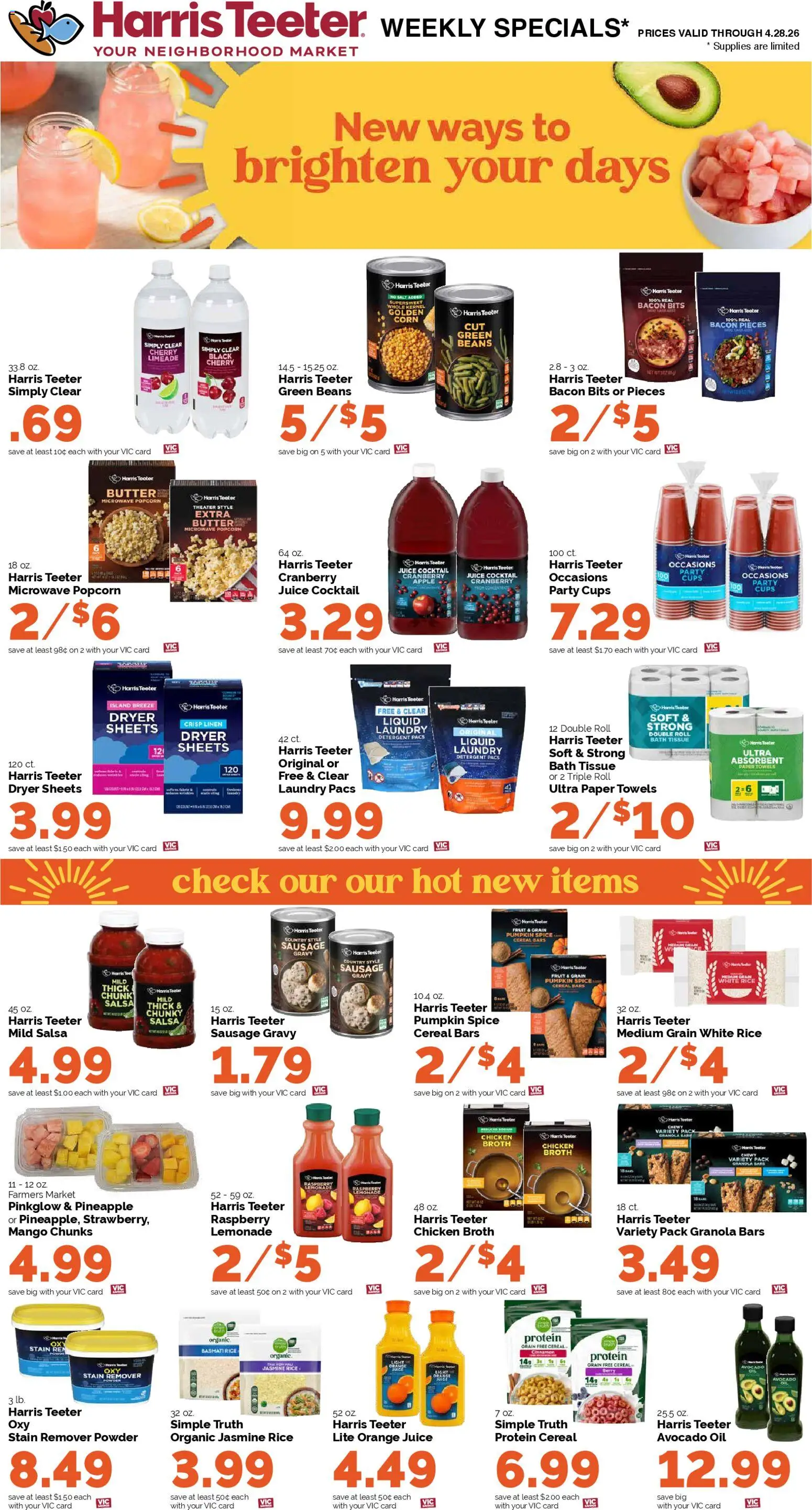 Harris Teeter Weekly Ad - valid from 22.04.2026 | Page: 14 | Products: Powder, Avocado, Salt, Pumpkin