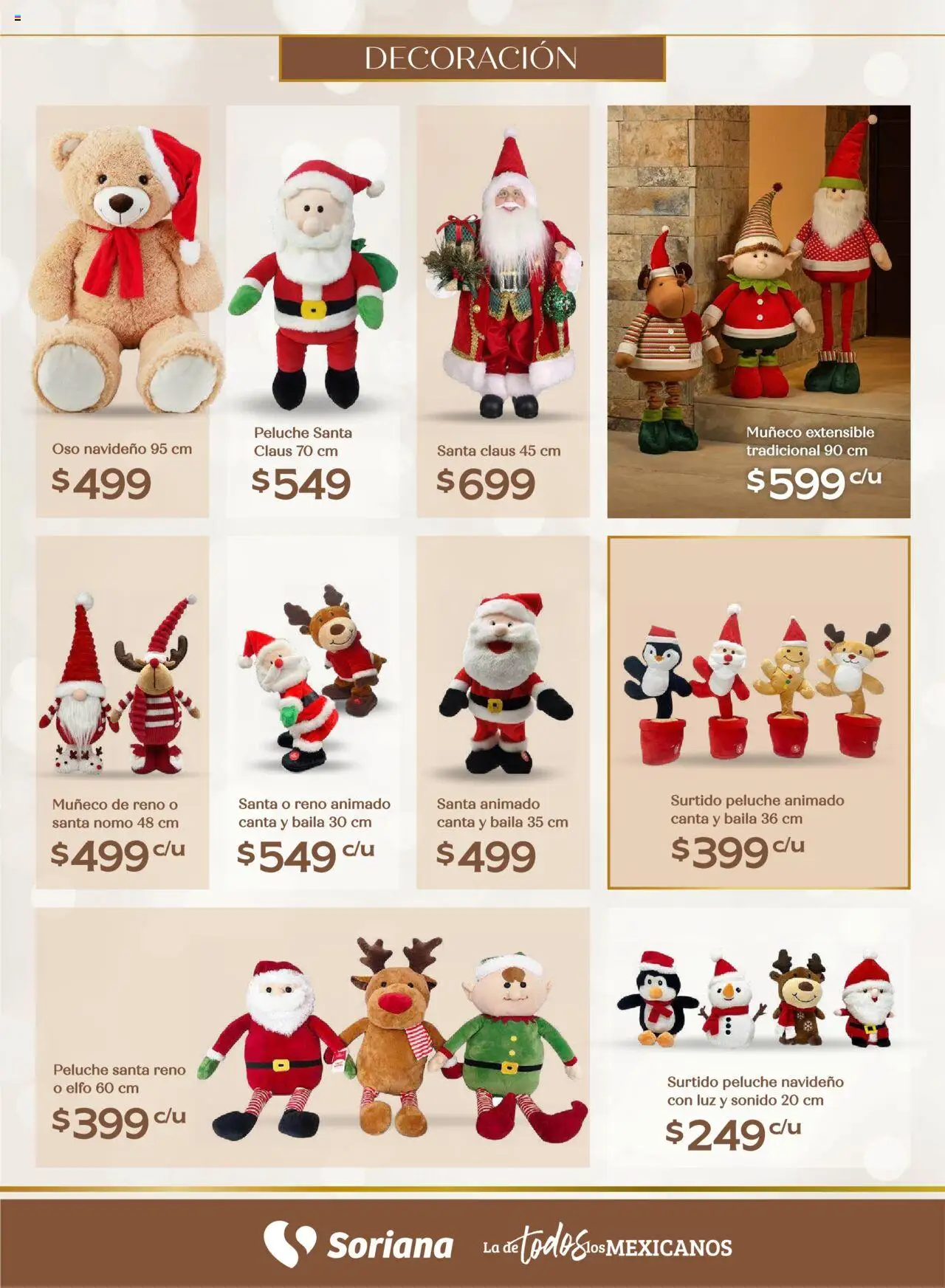 Nuevas ofertas de Soriana válidas en toda la República Mexicana desde el 25.09.2025. ¡Encuentra las mejores ofertas en Soriana - Decoración Navideña Híper Nacional! | Página: 50