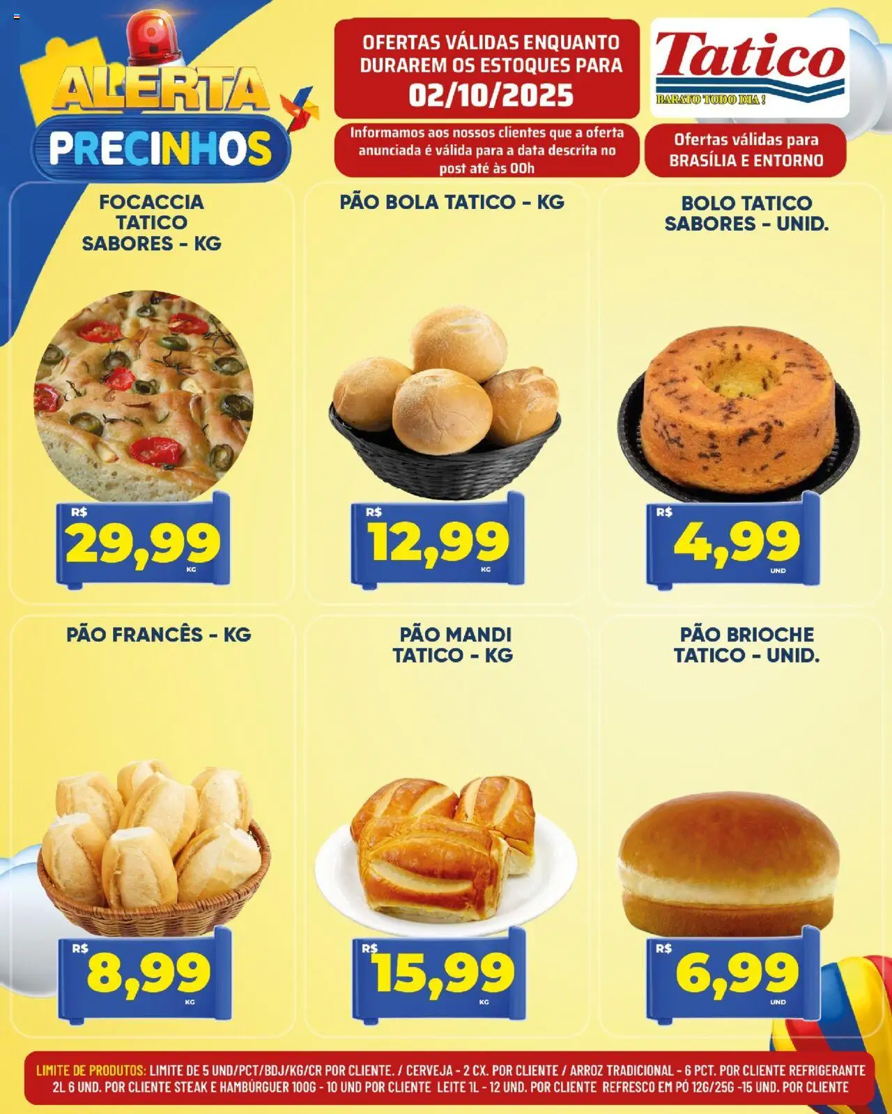 Tatico Folheto - válido de 02.10.2025 | Página: 20 | Produtos: Leite, Cerveja, Bolo, Hambúrguer