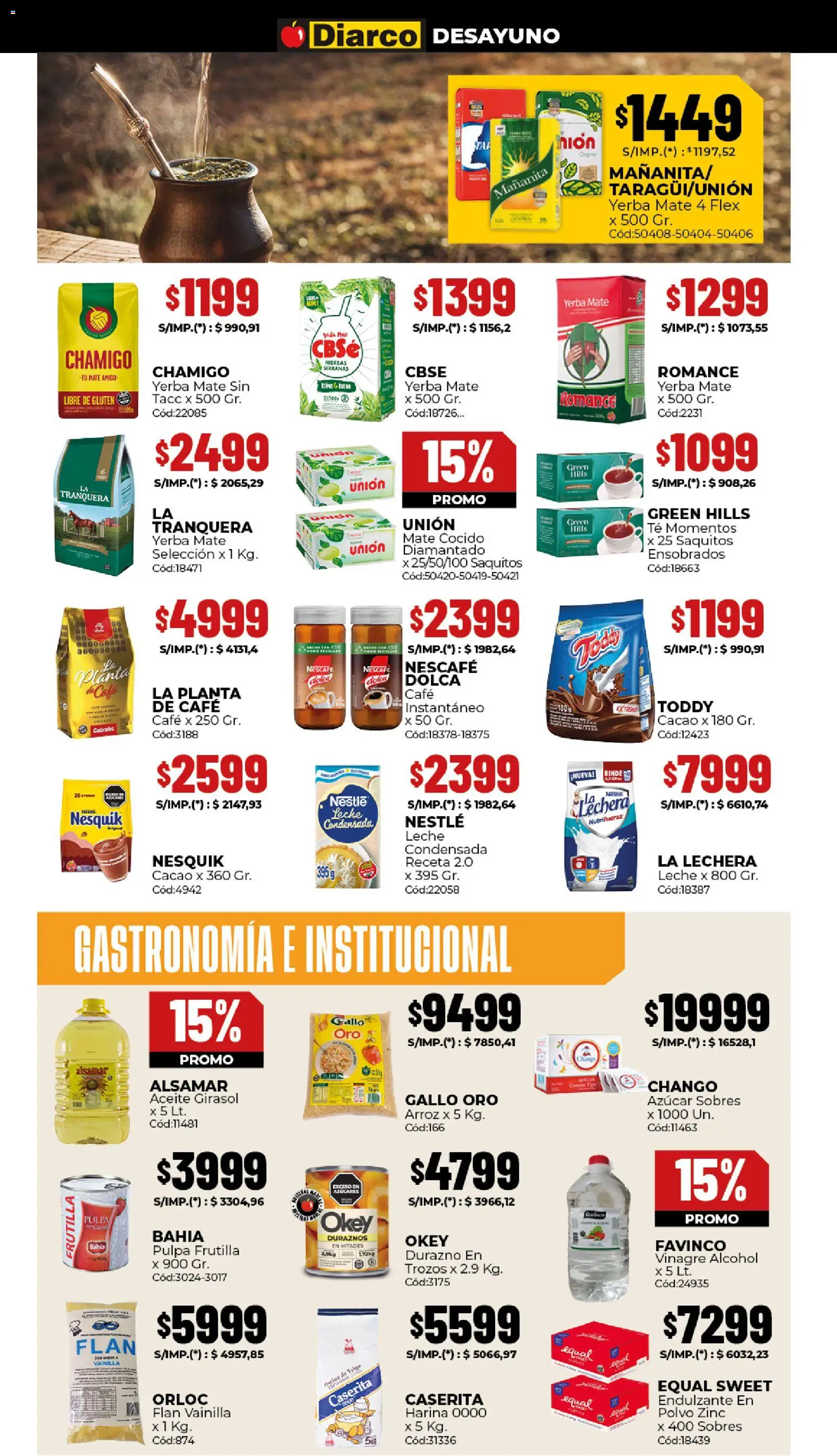 Diarco - Ofertas Interior │ válido desde el 15.12.2025 | Página: 4 | Productos: Yerba, Aceite, Mate cocido, Planta