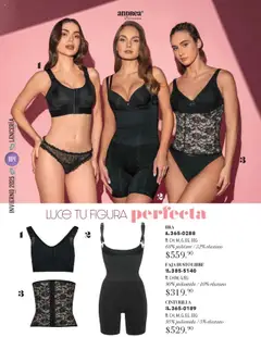 Vista previa de Andrea - Catálogo Invierno, nuevo folleto de la tienda, válido en México a partir del 13.10.2025 | Página: 164 | Productos: Lenceria, Faja