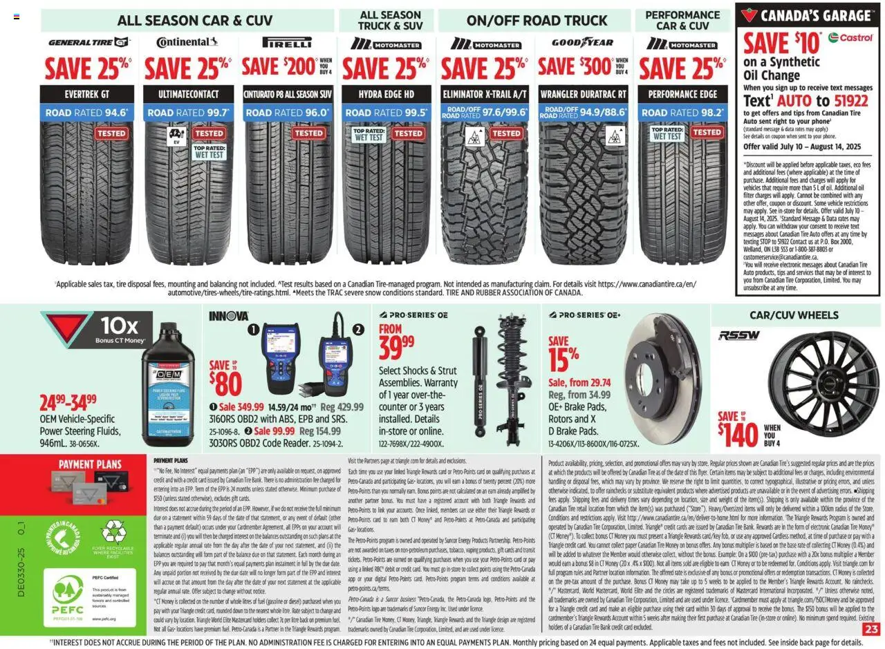 Canadian Tire flyer valid from 18.07.2025 | Page: 33 | Products: Phone, Box, Oil