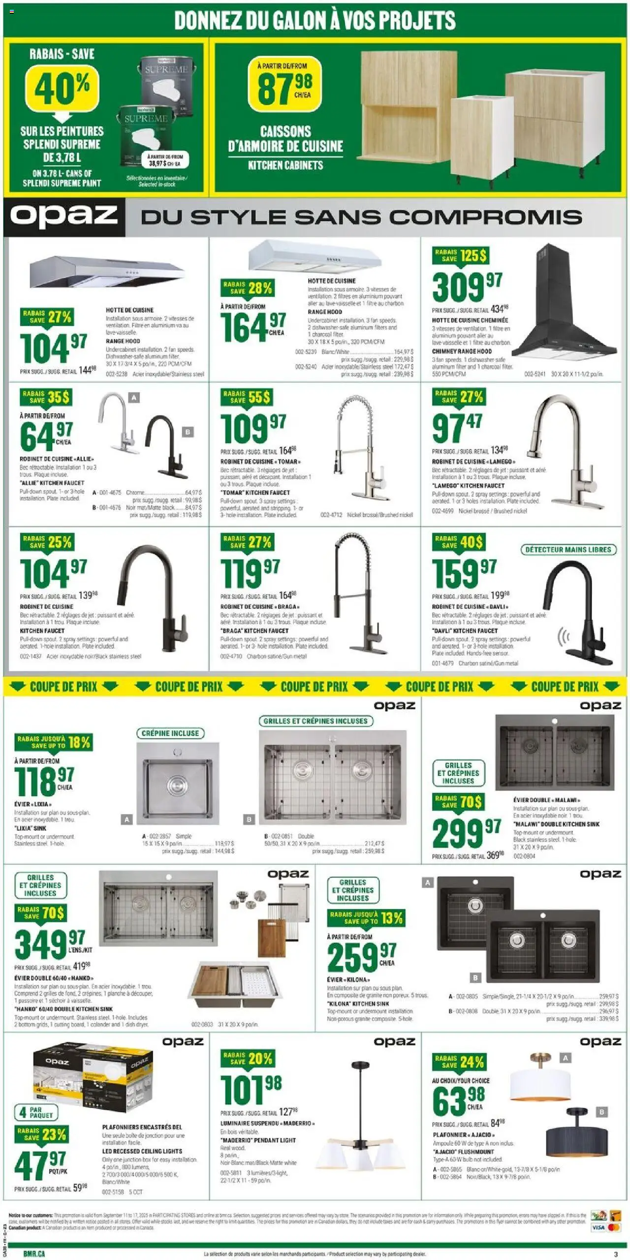 BMR flyer valid from 11.09.2025 | Page: 4 | Products: Dishwasher, Range hood, Fan, Box