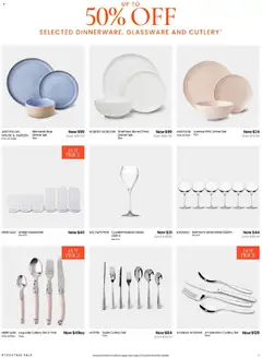 Preview of Myer Catalogue Stocktake Sale - valid from 26.12.2025 | Page: 13 | Products: Cutlery, Dinner set, Glassware, Wine
