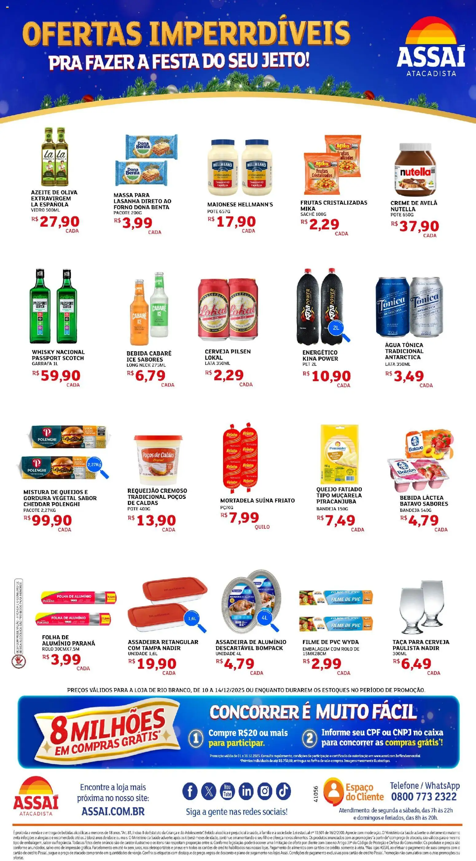 Assaí Atacadista Folheto - válido de 10.12.2025 | Página: 2 | Produtos: Água tônica, Friato, Base, Frutas cristalizadas