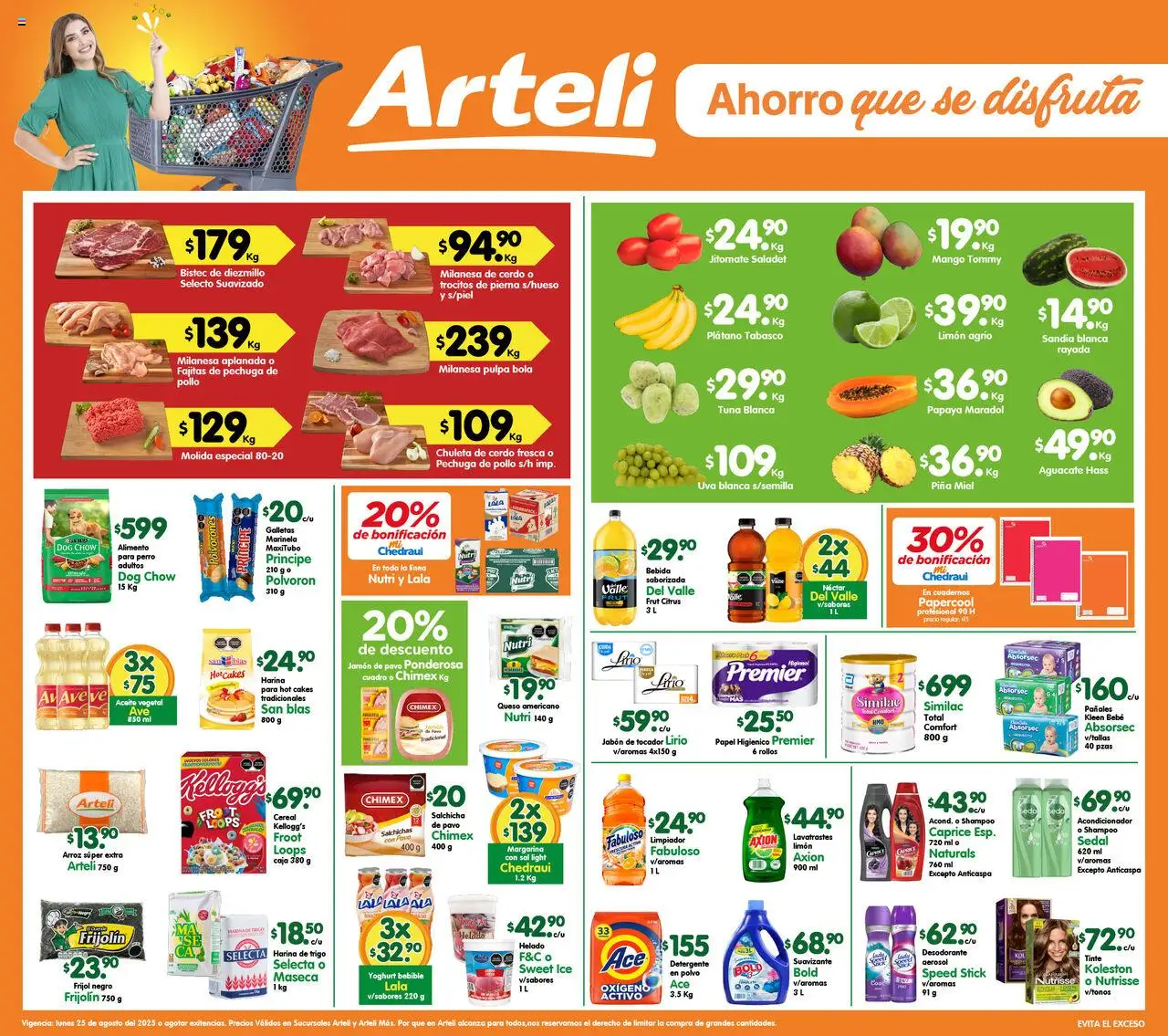 Nuevas ofertas de Arteli válidas en toda la República Mexicana desde el 25.08.2025. ¡Encuentra las mejores ofertas en Arteli - Folleto Arteli! | Página: 1 | Productos: Harina, Mango, Uva, Margarina