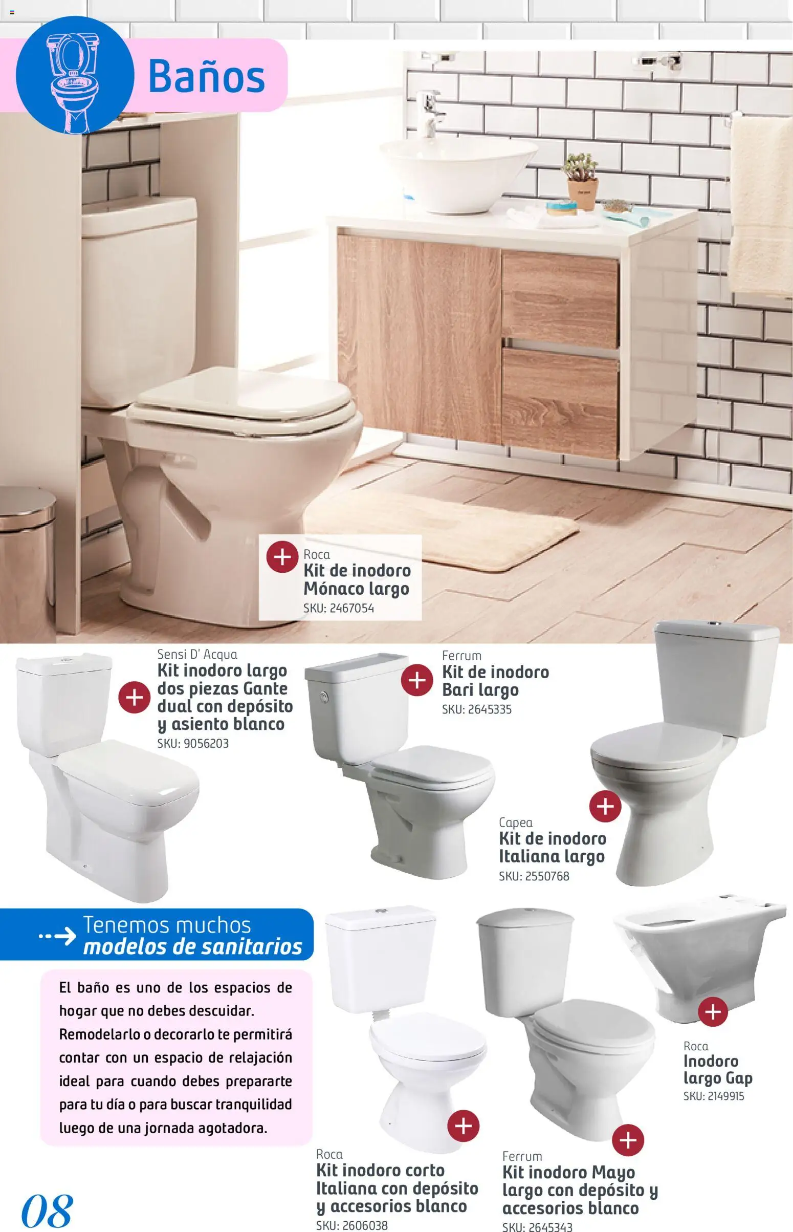 Sodimac catálogo │ válido desde el 18.12.2025 | Página: 8 | Productos: Baño, Inodoro, Té