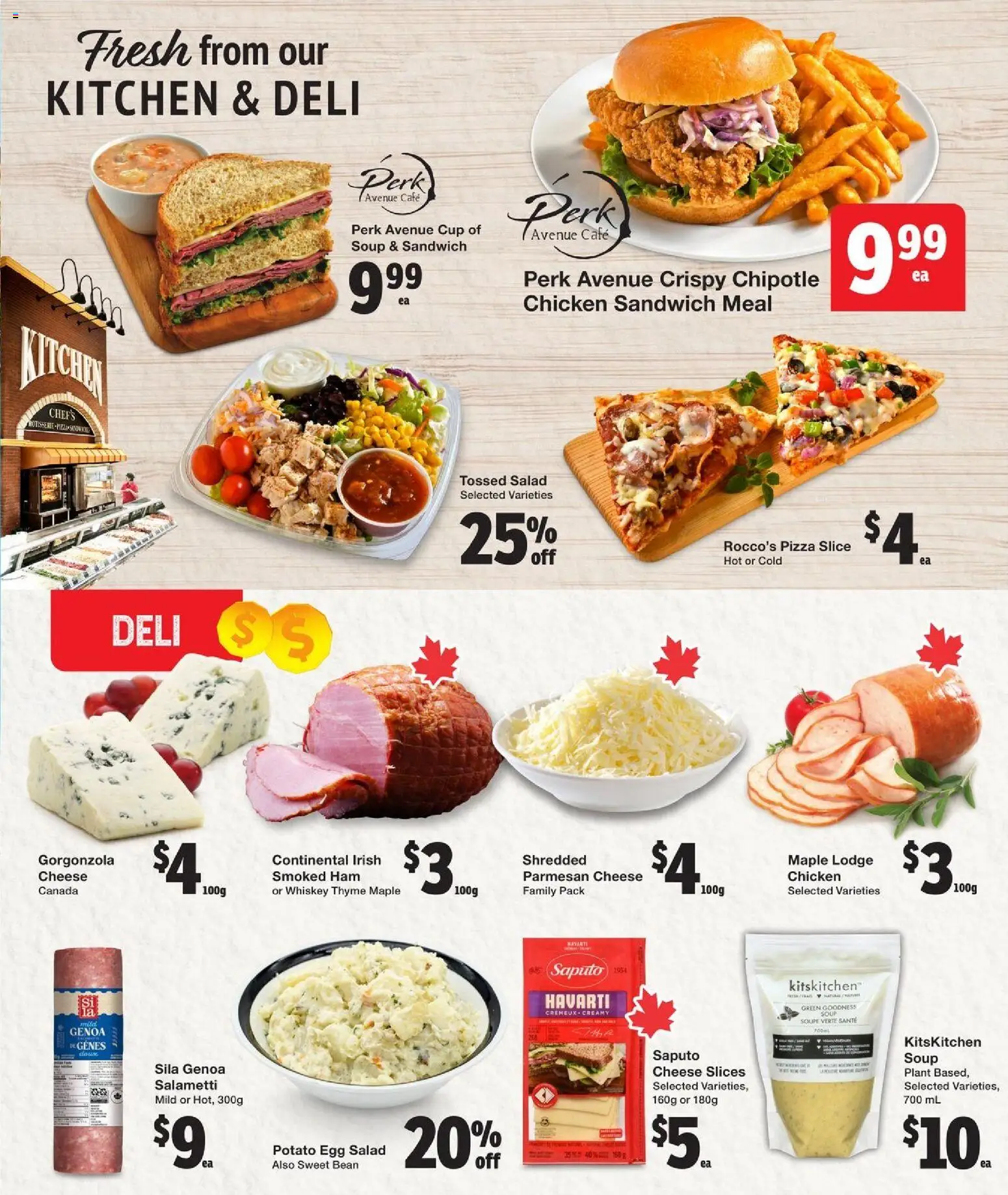 Quality Foods flyer valid from 09.04.2026 | Page: 6 | Products: Whiskey, Salad, Pizza, Chicken
