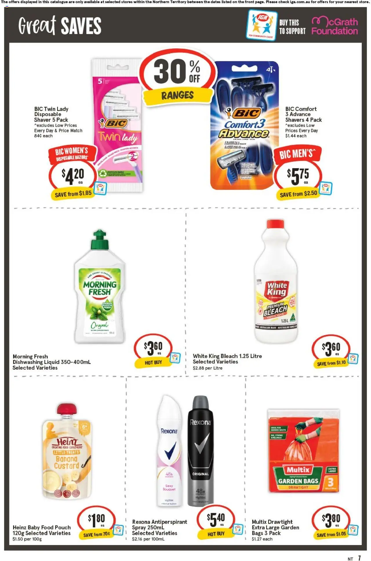 IGA catalogue - valid from 10.09.2025 | Page: 8 | Products: Antiperspirant, Baby food, Foundation, Razors