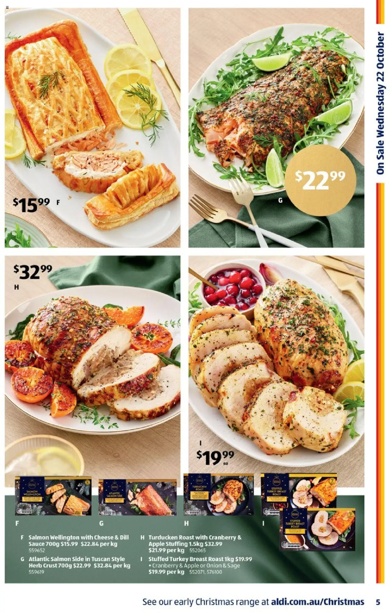 Aldi catalogue - valid from 22.10.2025 | Page: 5 | Products: Herb, Cheese, Salmon, Sauce