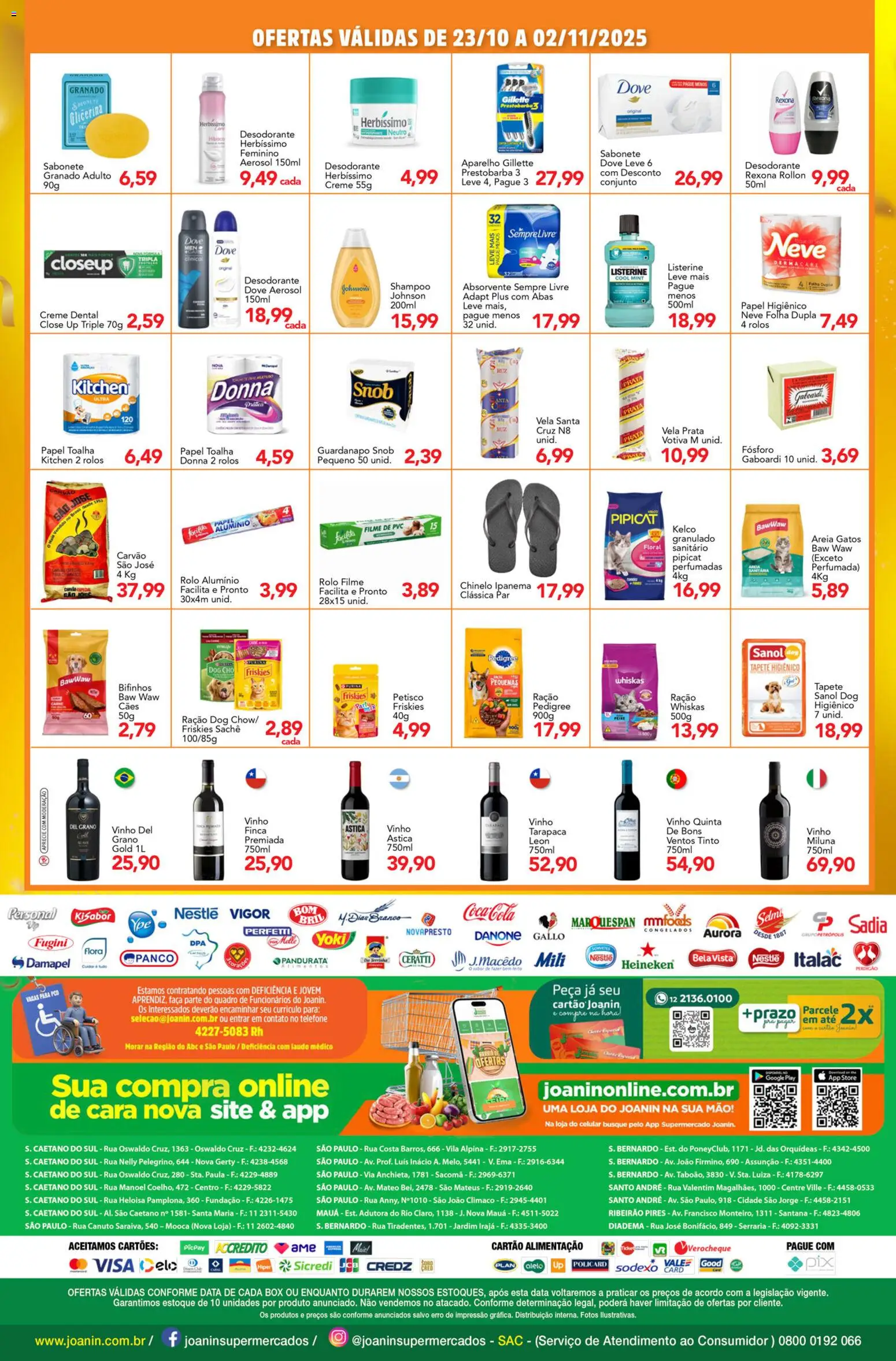 Supermercados Joanin Folheto - válido de 23.10.2025 | Página: 8 | Produtos: filme de PVC, Quadro, Telefone, Absorvente
