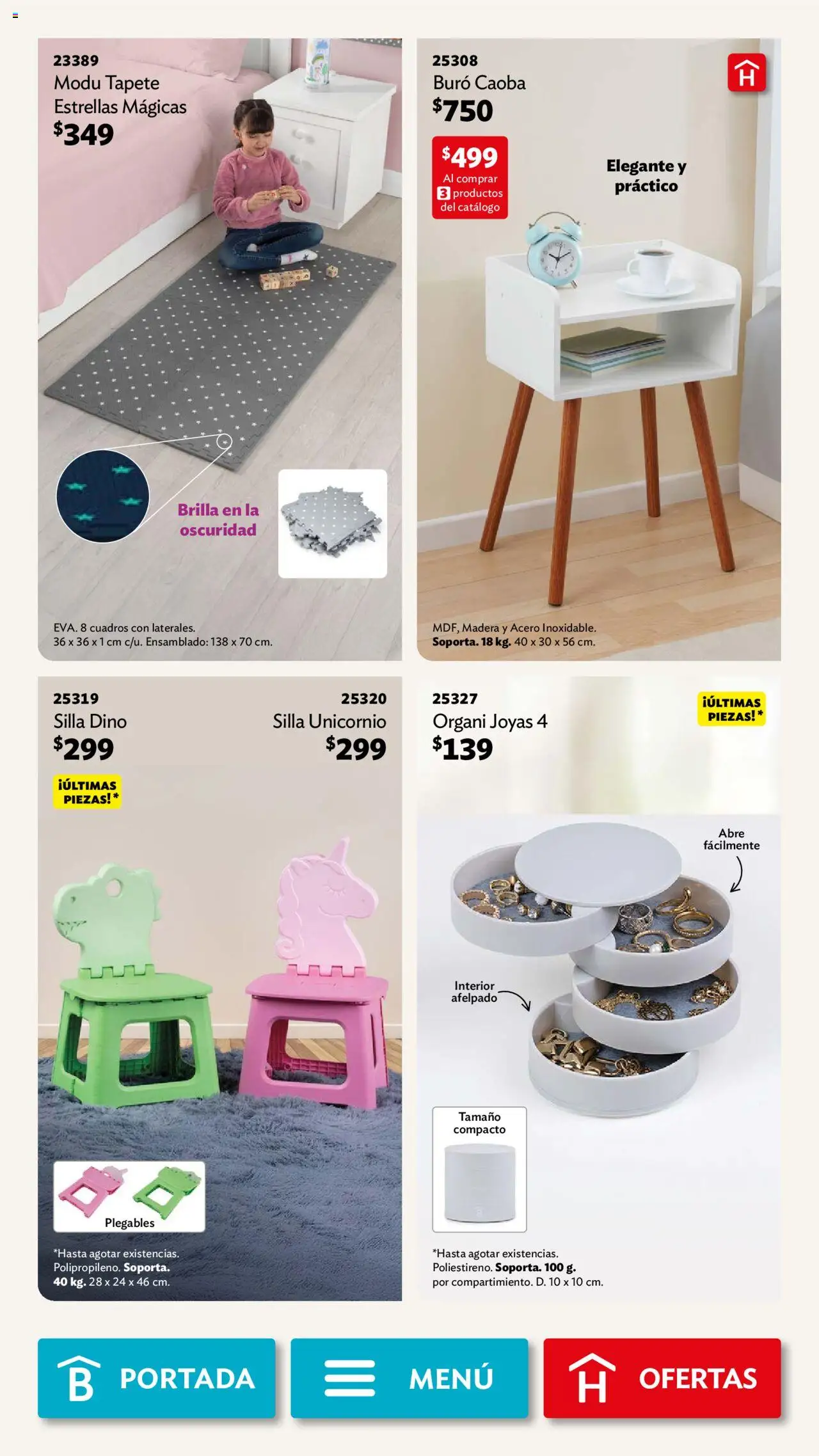 Nuevas ofertas de Betterware válidas en toda la República Mexicana desde el 29.09.2025. ¡Encuentra las mejores ofertas en Betterware - Campaña 10 2025! | Página: 33 | Productos: Silla, Buró, Tapete