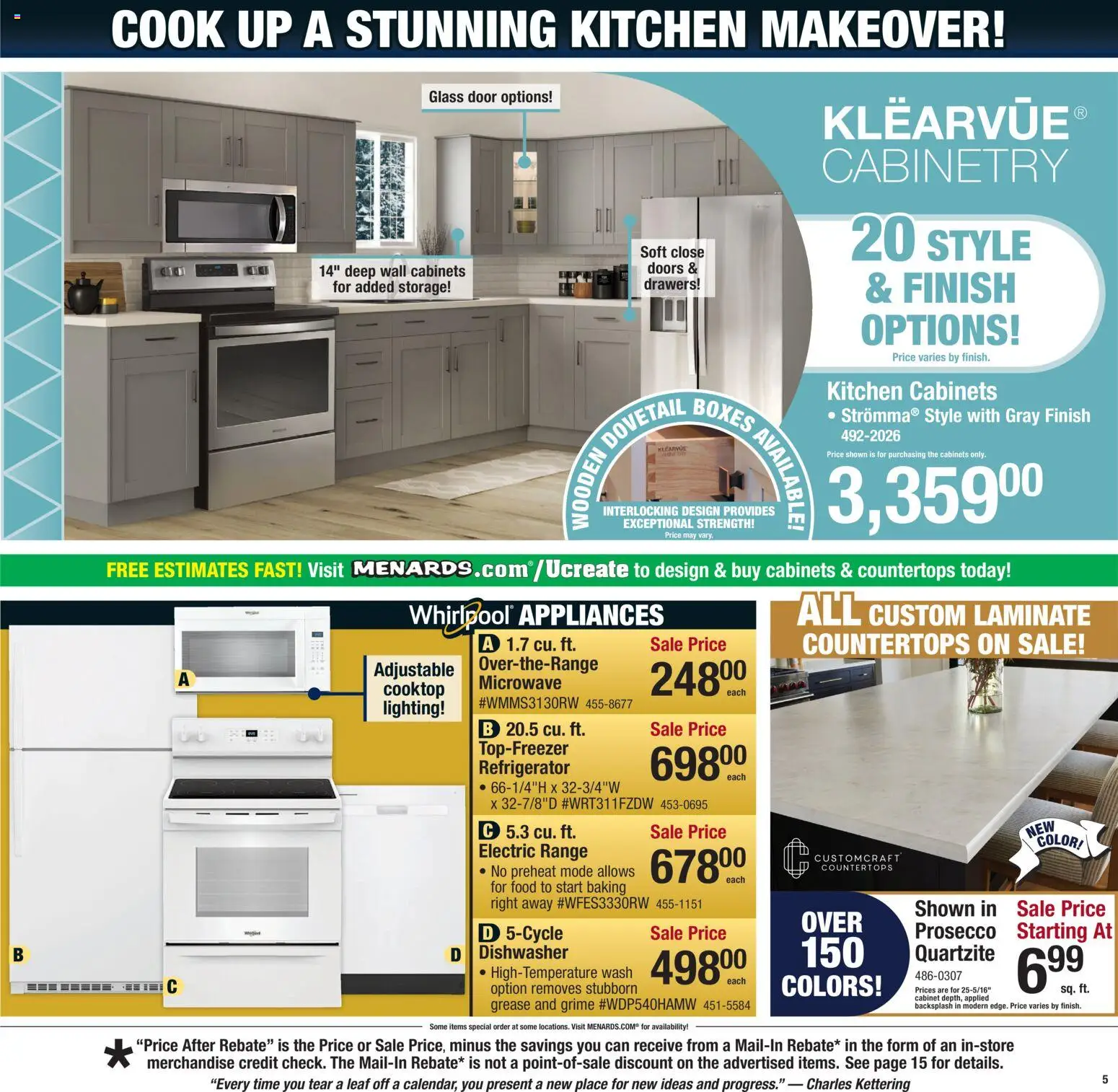 Menards - Weekly Ad - valid from 31.12.2025 | Page: 7 | Products: Microwave, Refrigerator, Dishwasher