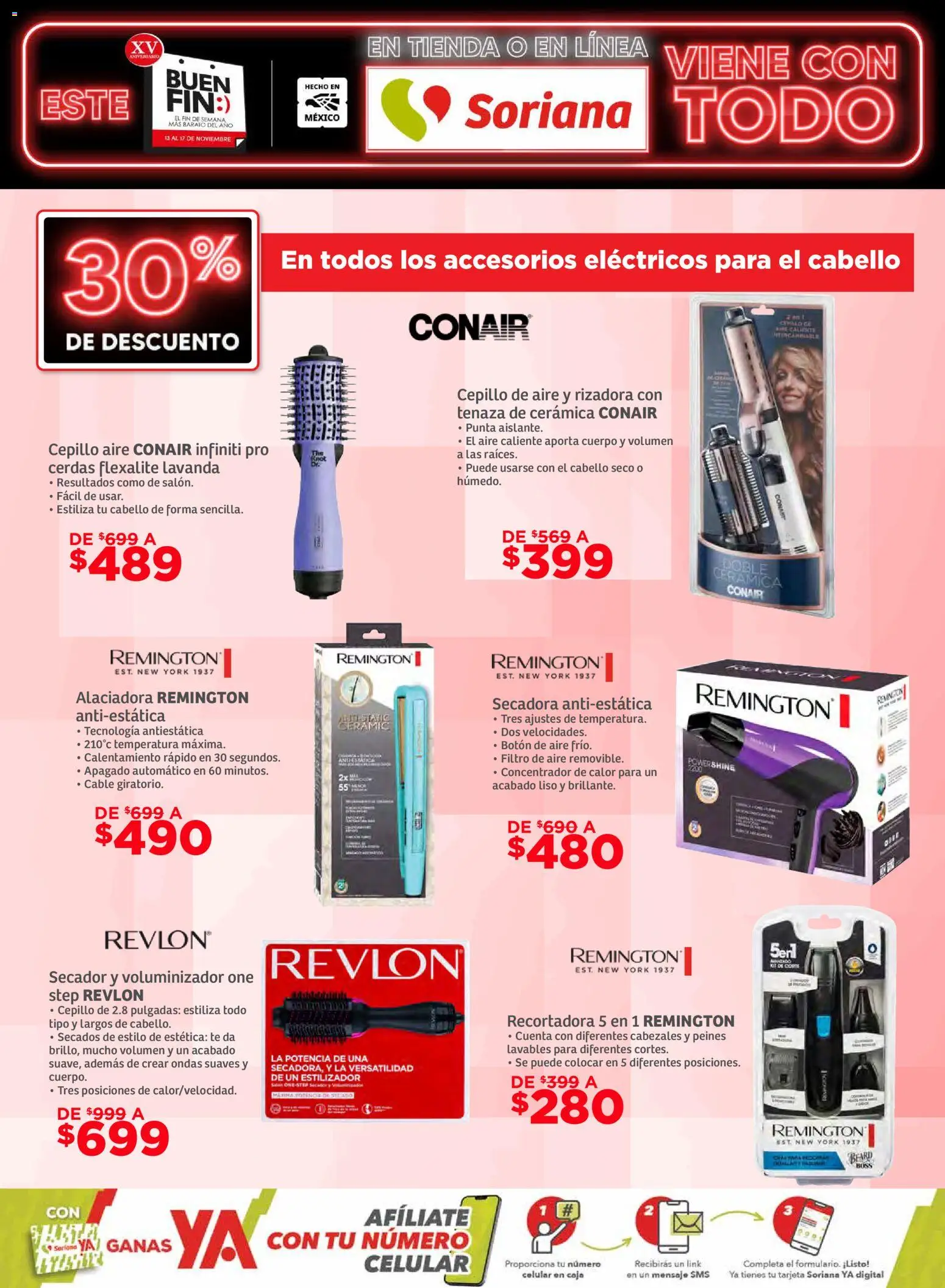 Nuevas ofertas de Soriana válidas en toda la República Mexicana desde el 13.11.2025. ¡Encuentra las mejores ofertas en Soriana Buen Fin ! | Página: 26 | Productos: Cepillo, Cable, Té, Caja