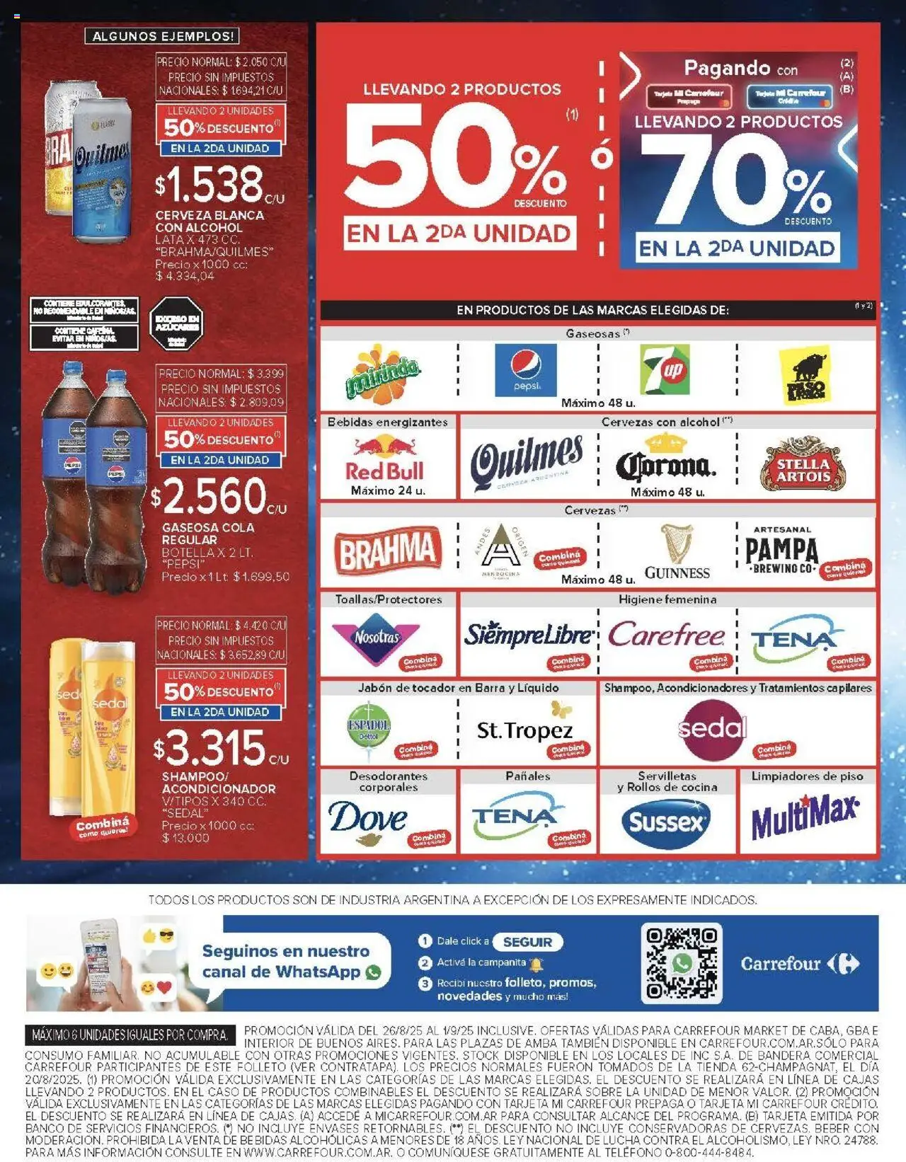 Carrefour ofertas - CABA │ válido desde el 26.08.2025 | Página: 37 | Productos: Caso, Cocina, Servilletas, Gaseosa