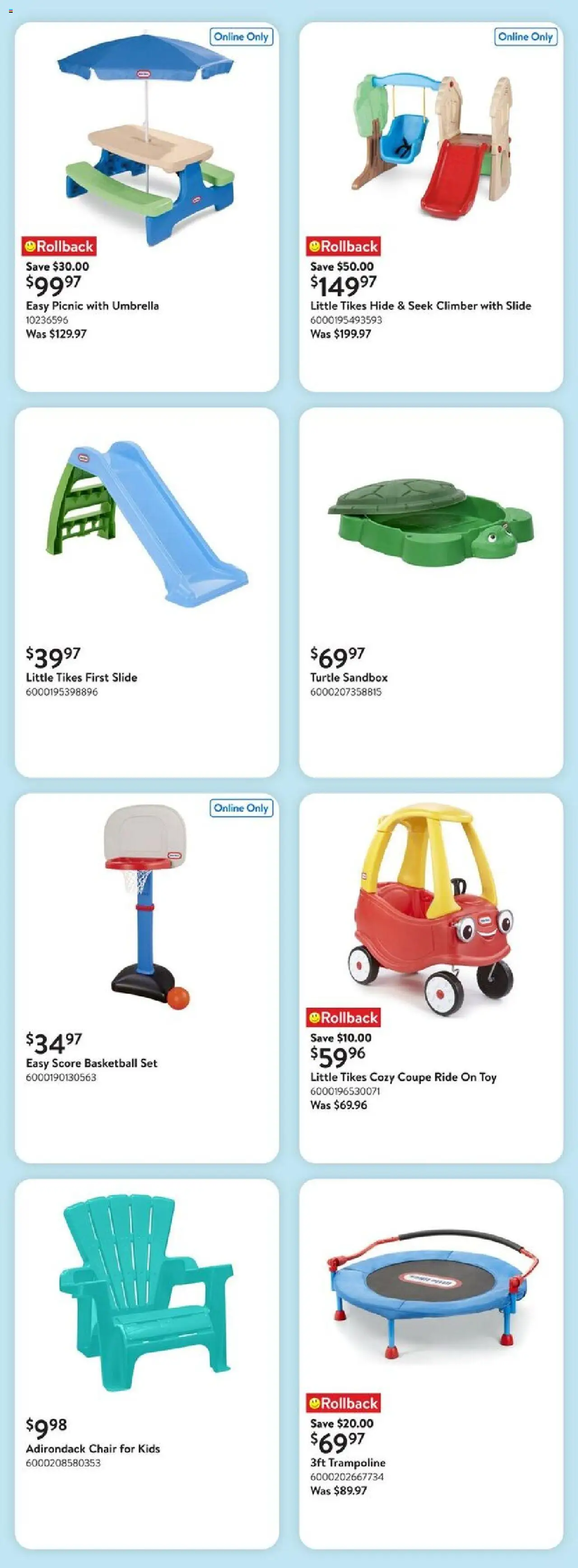 Walmart flyer valid from 19.06.2025 | Page: 5 | Products: Umbrella, Chair