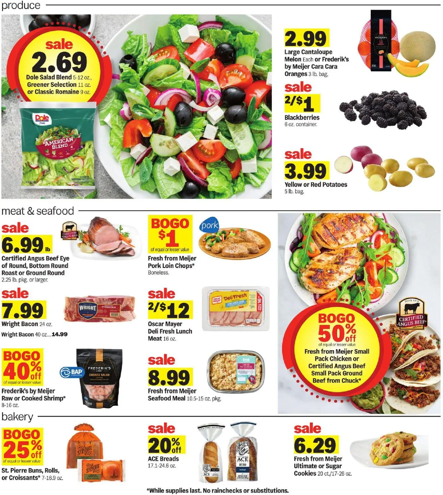 Meijer Weekly Ad - MI - valid from 15.04.2026 | Page: 2 | Products: Beef, Salad, Potatoes, Seafood