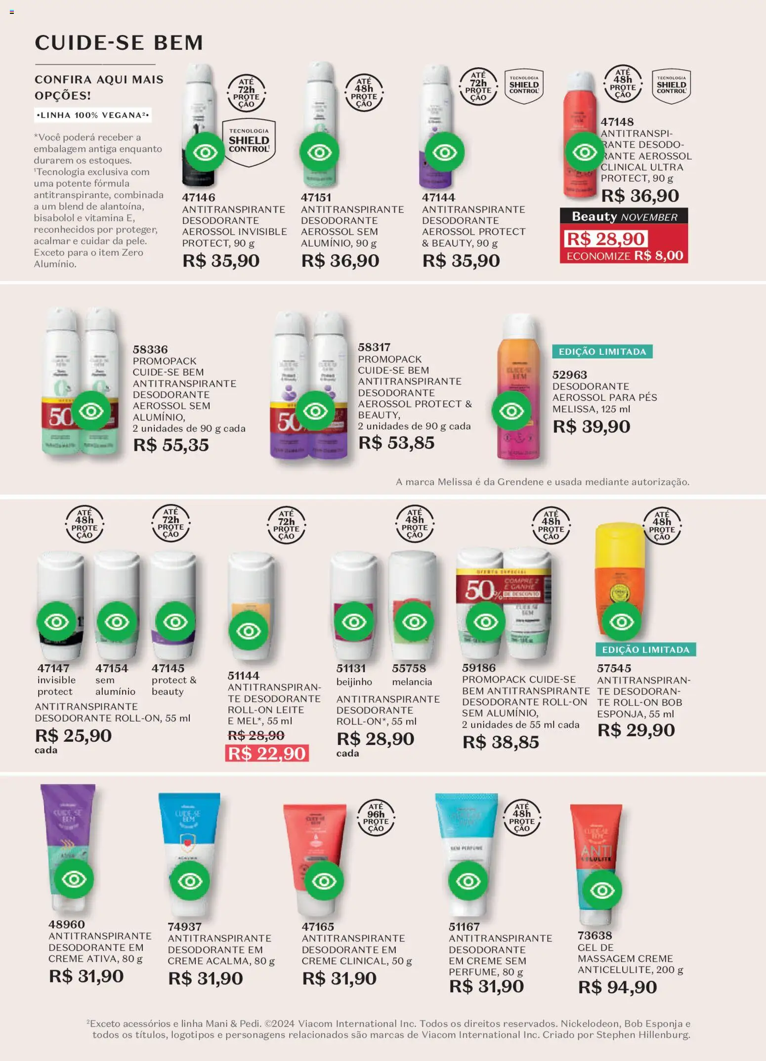 O Boticário Folheto - válido de 03.11.2025 | Página: 173 | Produtos: Melancia, Esponja, Desodorante, Creme