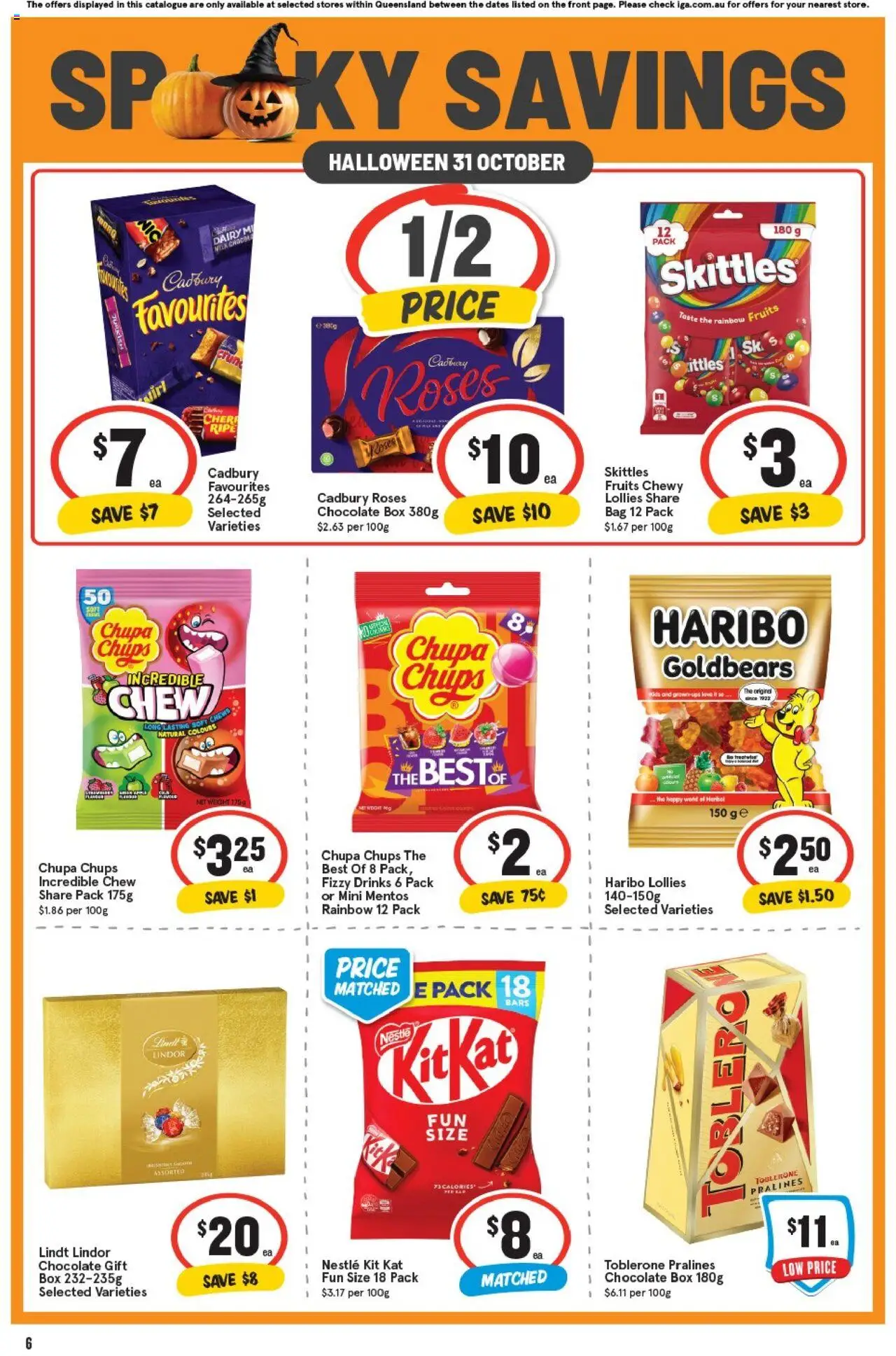 IGA catalogue - valid from 15.10.2025 | Page: 9 | Products: Chocolate, Chips, Bag, Weight