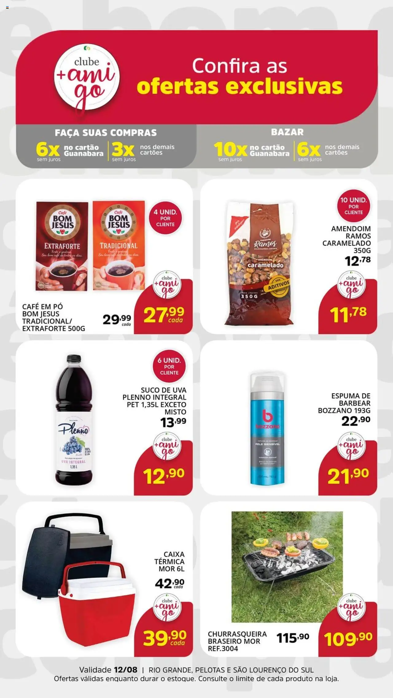 Supermercado Guanabara Folheto - válido de 07.08.2025 | Página: 1 | Produtos: Caixa térmica, Pó, Café, Churrasqueira
