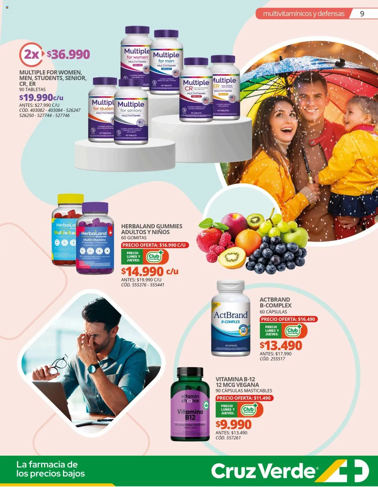 Bienestar Cruz Verde │ válido desde el 01.08.2025 | Página: 9 | Productos: Vitaminas, Gomitas, Piña