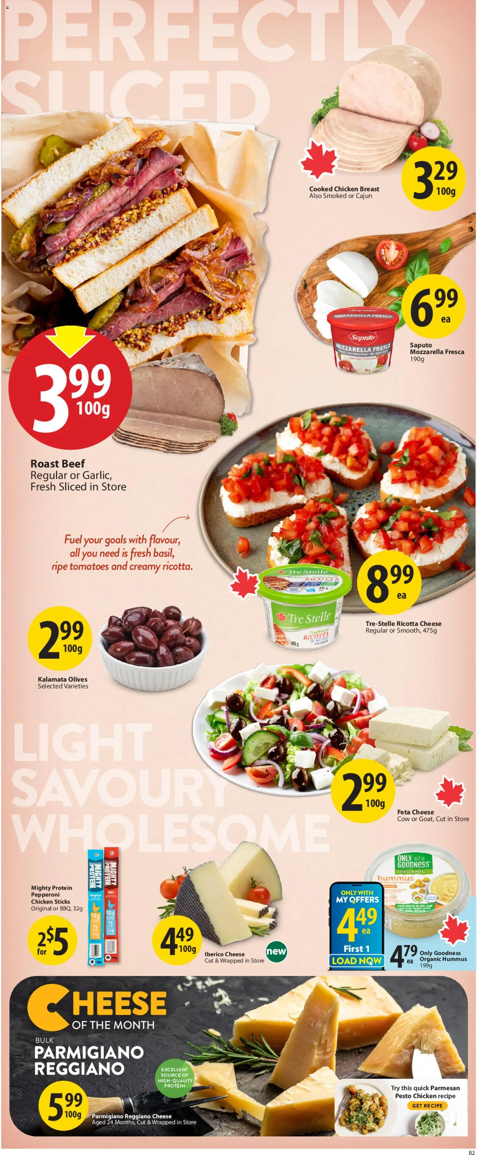 Save on foods flyer valid from 01.01.2026 | Page: 9 | Products: Beef, Cheese, Chicken, Tomatoes