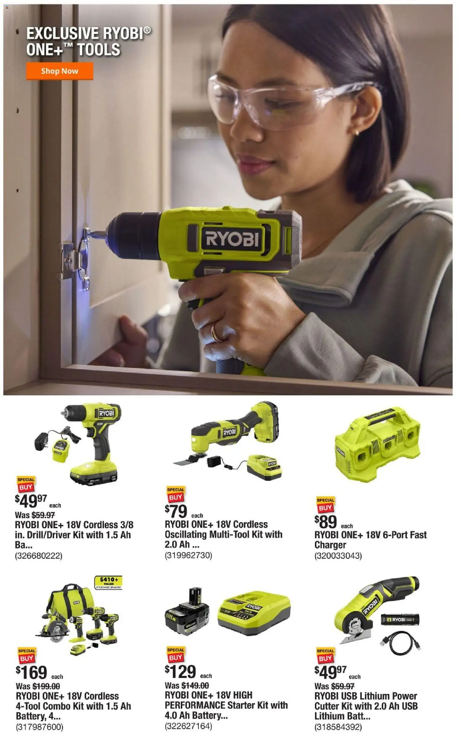 Home Depot Weekly Ad - valid from 30.10.2025 | Page: 9 | Products: Battery, Charger, Usb, Cutter