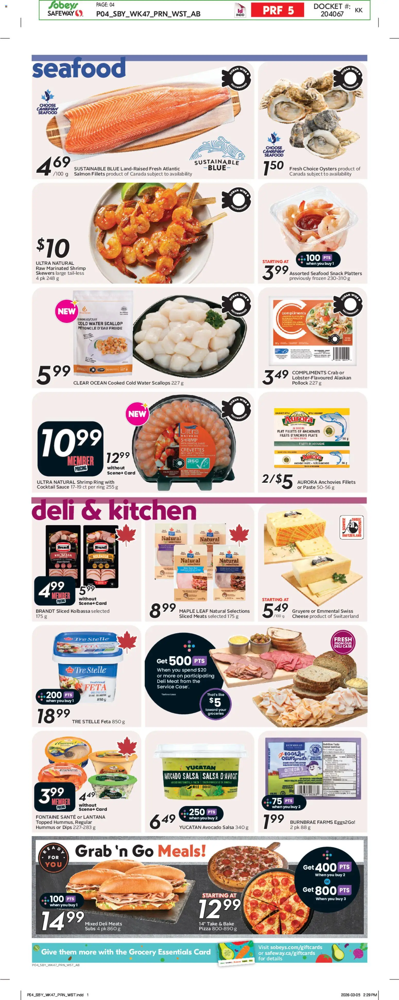 Sobeys flyer valid from 19.03.2026 | Page: 7 | Products: Case, Grill, Cheese, Pizza