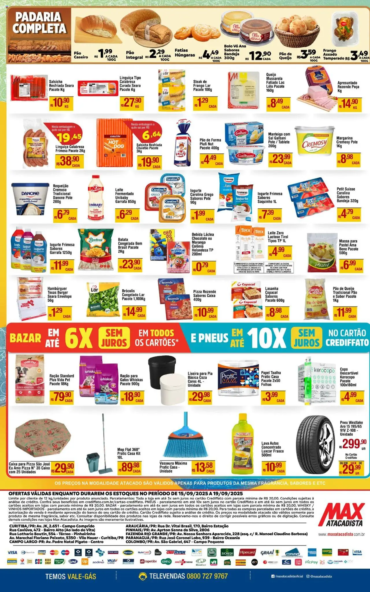 Max Atacadista Folheto - válido de 15.09.2025 | Página: 4 | Produtos: Pneu, Pneus, Bolo, Pia