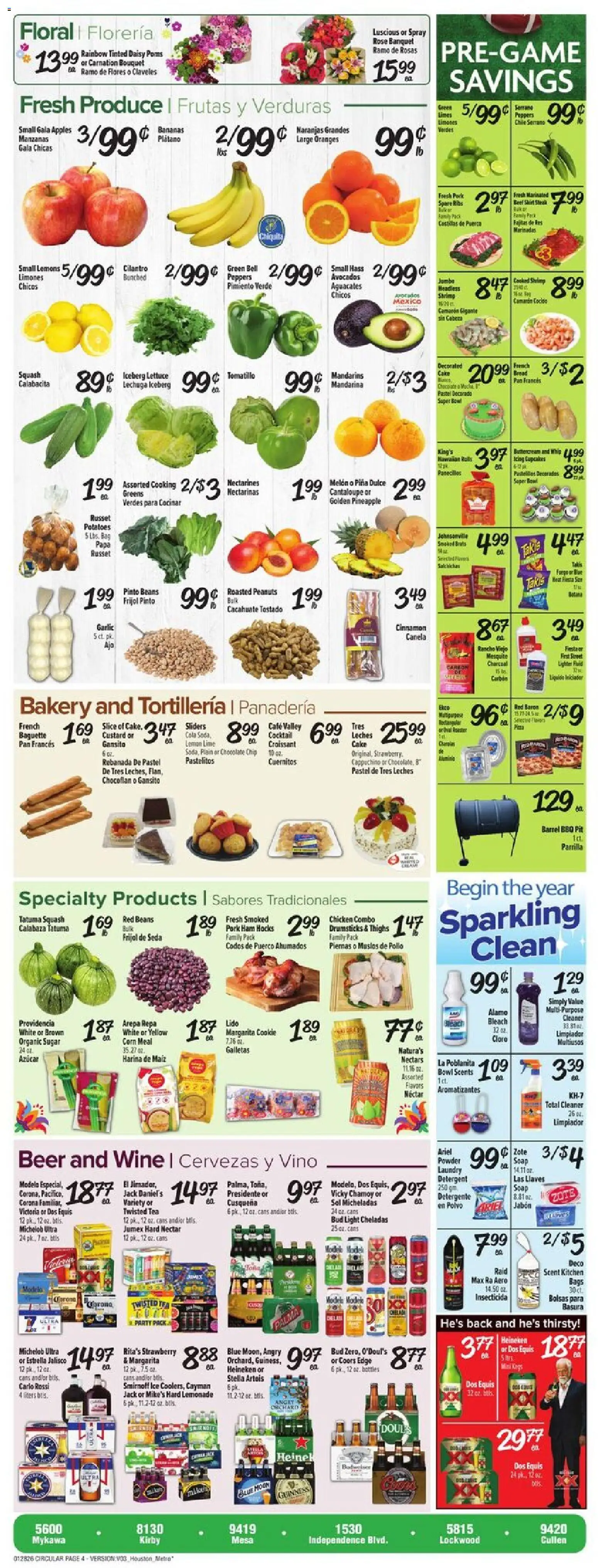 Fiesta Mart Weekly Ad - valid from 28.01.2026 | Page: 4 | Products: Lettuce, Pan, Ham, Apples