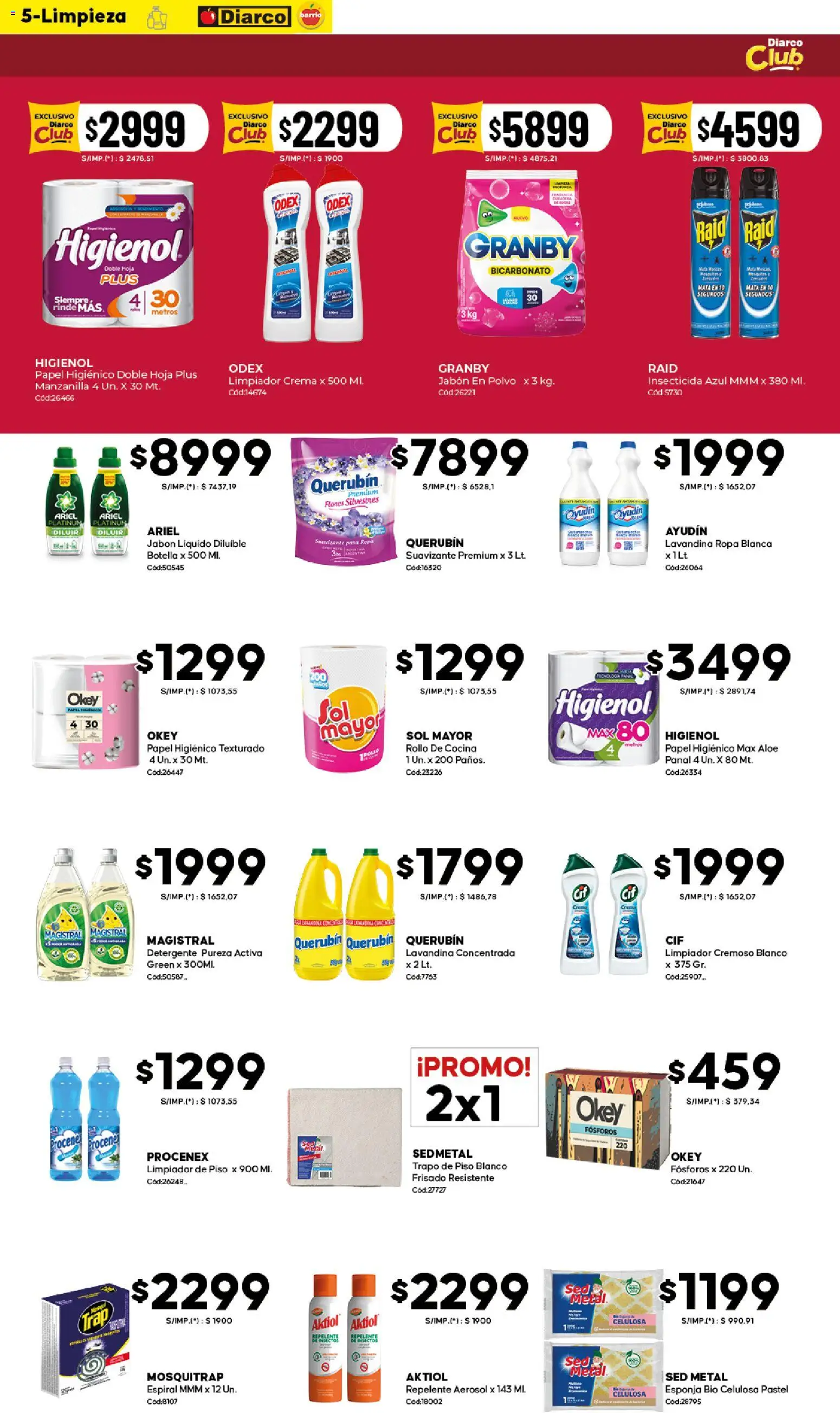 Diarco ofertas - BARRIO │ válido desde el 12.01.2026 | Página: 5 | Productos: Papel higiénico, Cocina, Esponja, Ropa