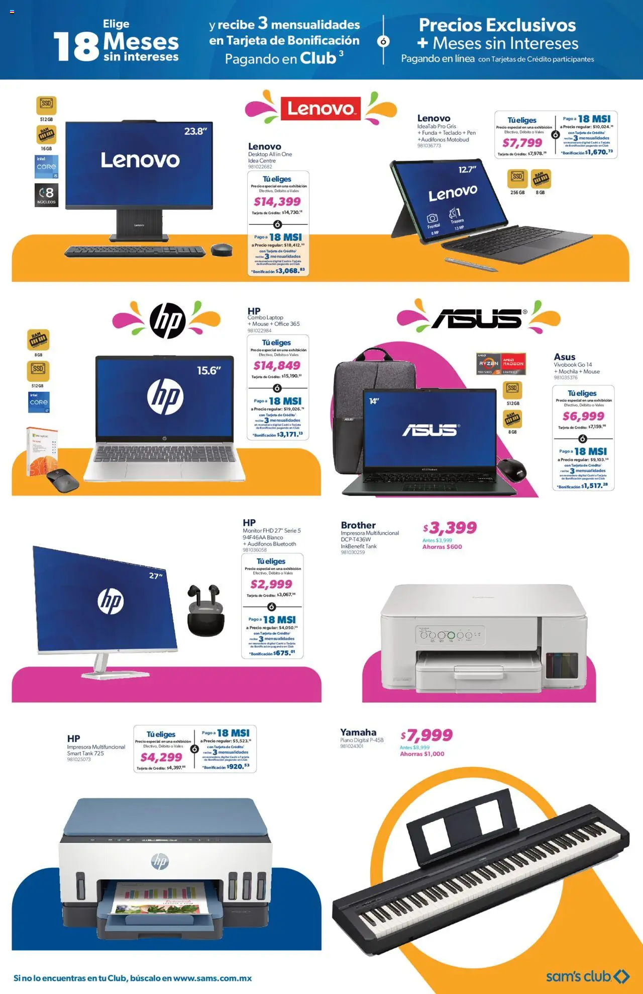 Nuevas ofertas de Sam's Club válidas en toda la República Mexicana desde el 09.09.2025. ¡Encuentra las mejores ofertas en Sam's Club - Catálogo Socio Fest! | Página: 3 | Productos: Monedero, Monitor, Mouse, Audífonos