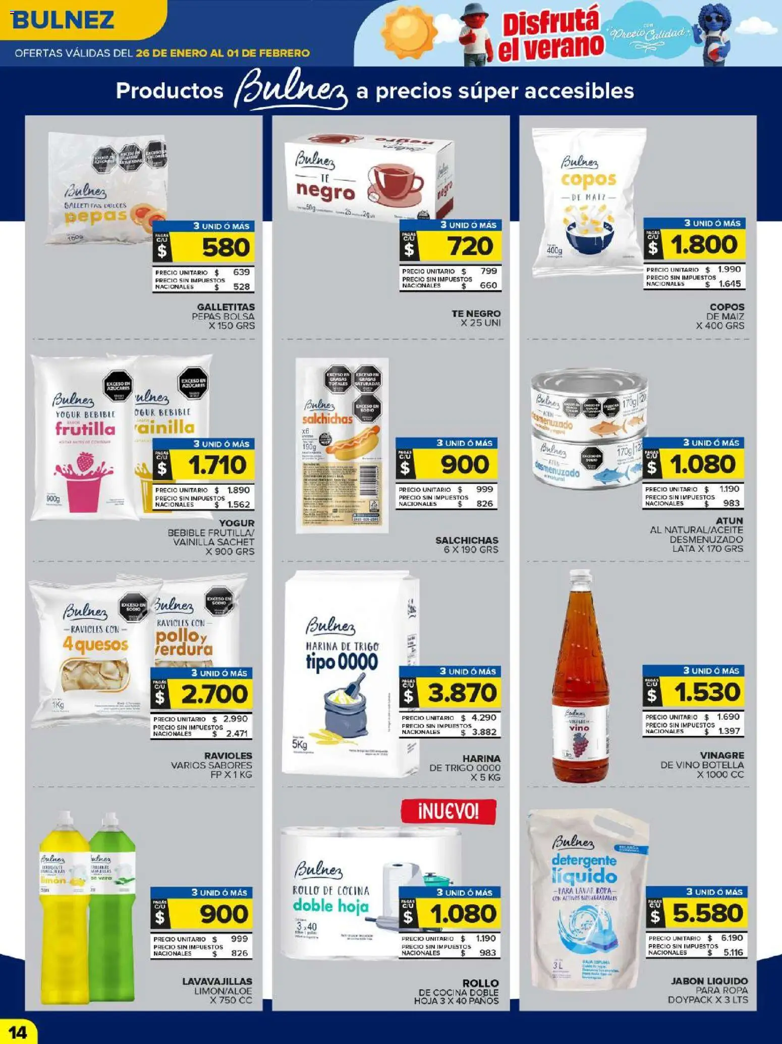 Carrefour Maxi catálogo │ válido desde el 26.01.2026 | Página: 14 | Productos: Atún, Detergente, Ropa, Yogur