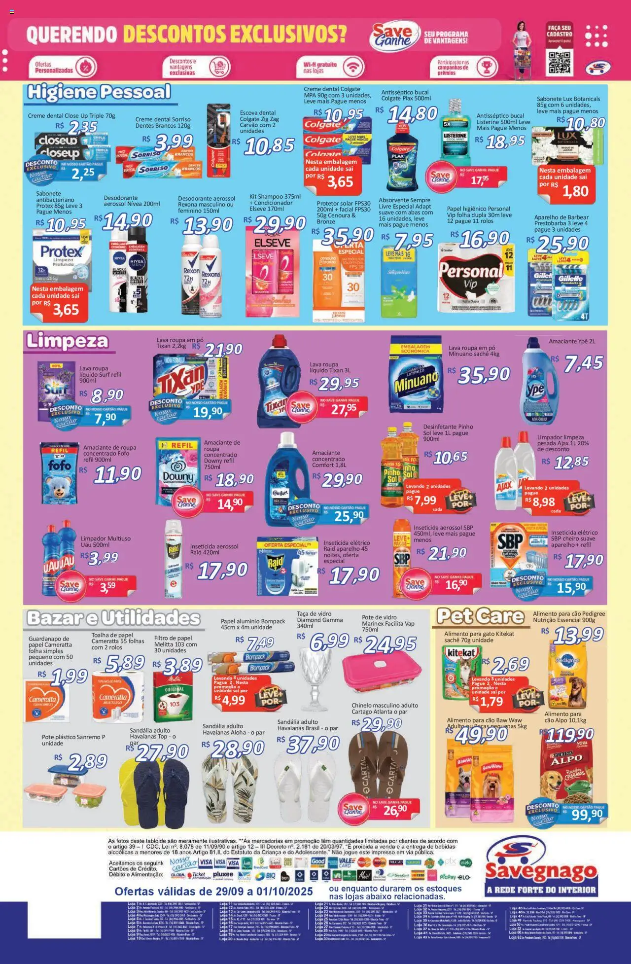 Savegnago Folheto - válido de 29.09.2025 | Página: 4 | Produtos: Shampoo, Condicionador, Creme, Creme dental