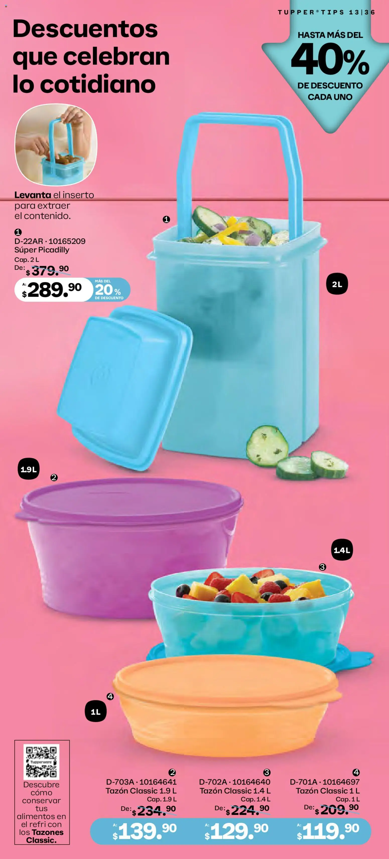 Nuevas ofertas de Tupperware válidas en toda la República Mexicana desde el 01.12.2025. ¡Encuentra las mejores ofertas en Tupperware catálogo! | Página: 36 | Productos: Tupper