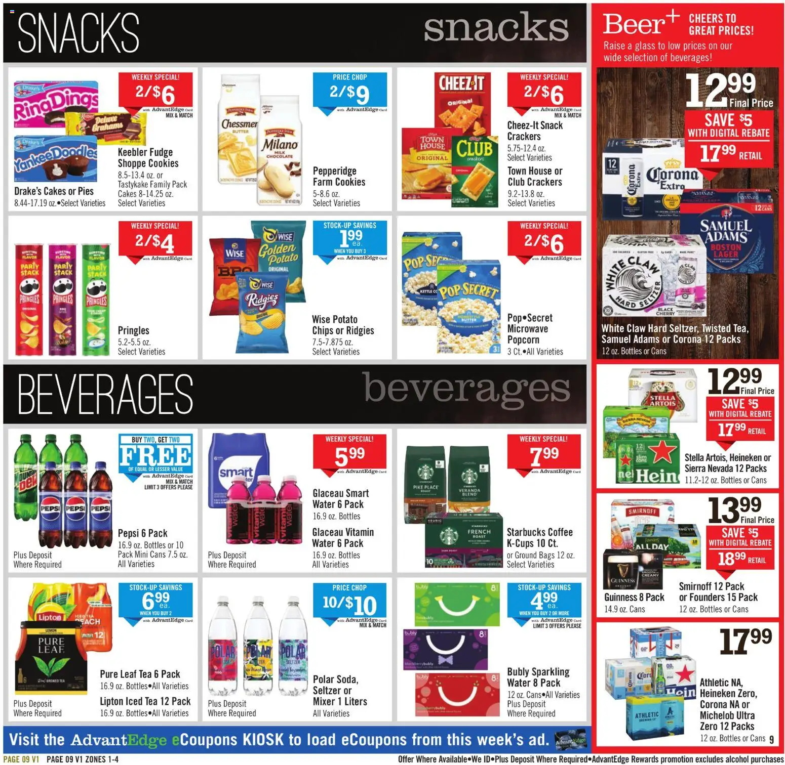 Price Chopper Weekly Ad - valid from 06.12.2025 | Page: 9 | Products: Butter, Tea, Chips, Mixer